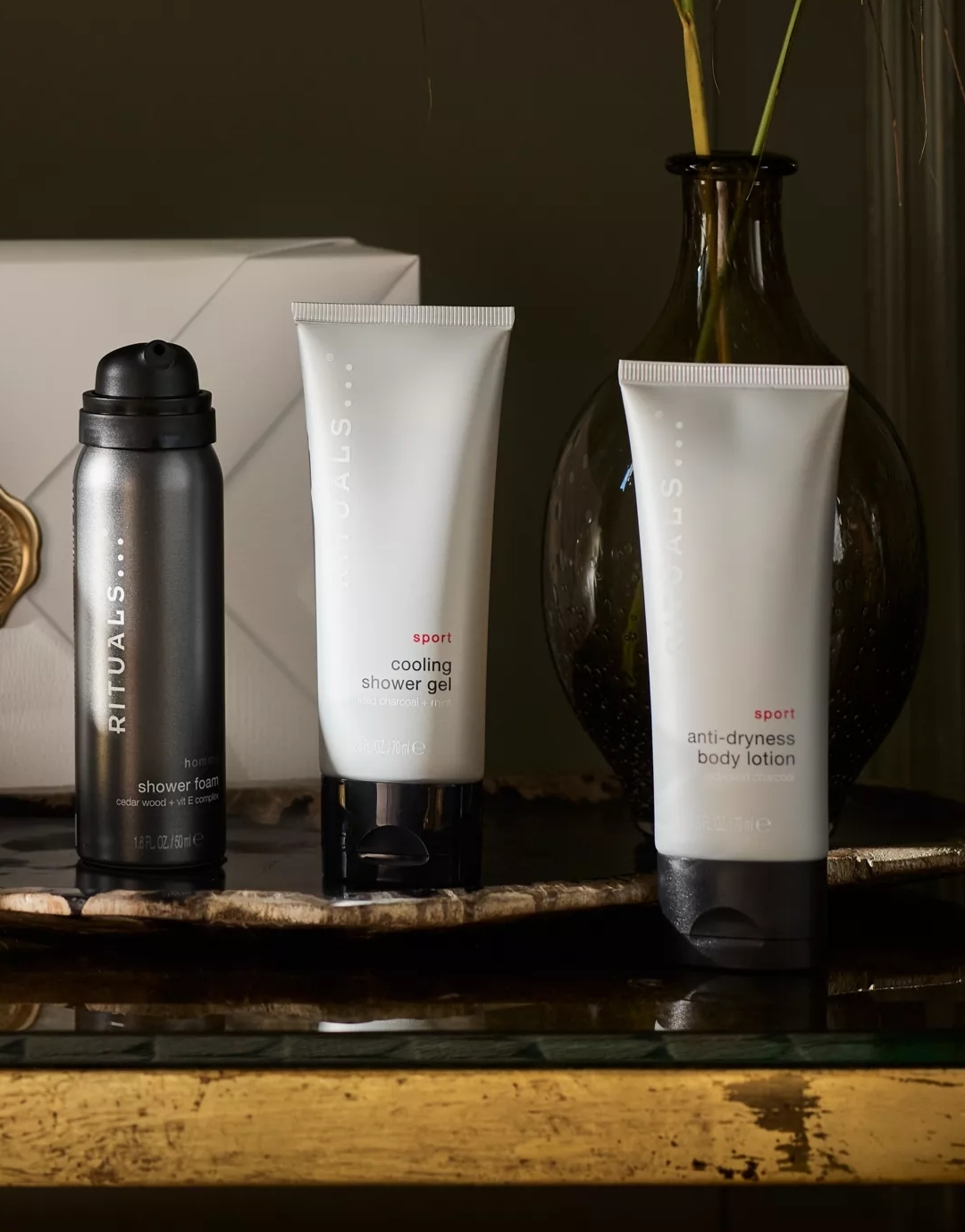 Ritual for Men Invigorating Treat Detailsnull foaming shower gel 50ml, cooling shower gel 70ml, shampoo 70ml, body lotion 70ml