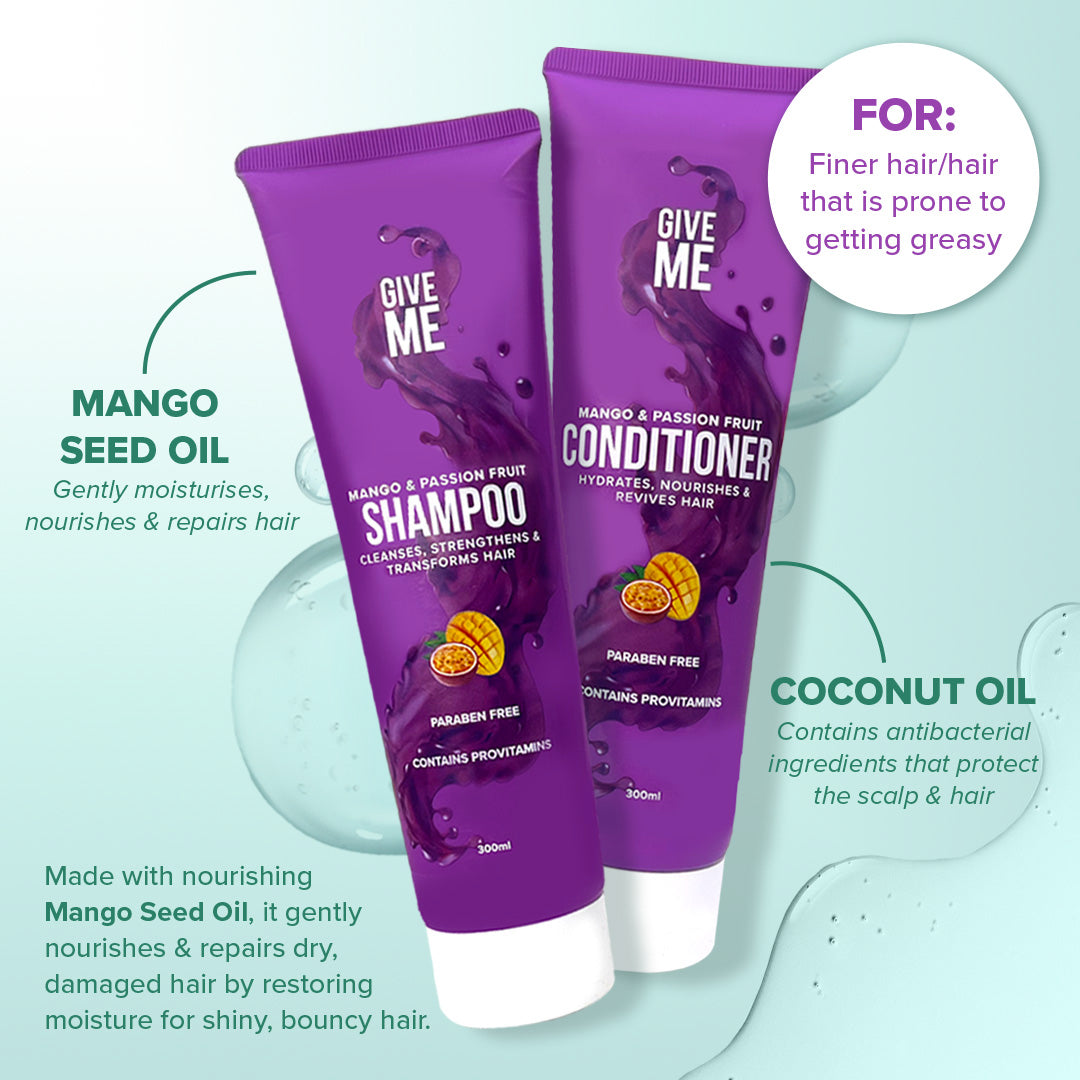 Shampoo & Conditioner Bundle - Mango & Passion Fruit 300ml each