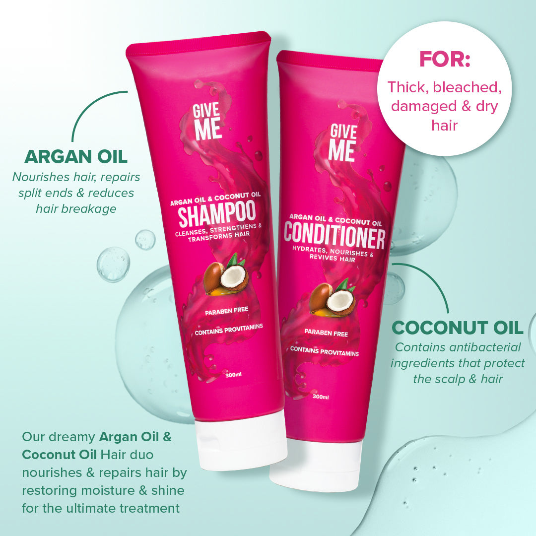 Shampoo & Conditioner Bundle - Argan Oil & Coconut Oil 300ml each 