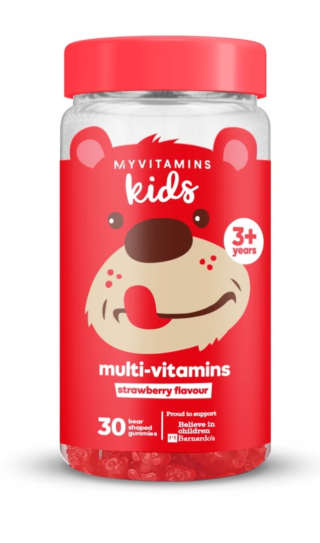 Kids Multivitamin Gummies A Strawberry gummy packed with 8 essential vitamins, designed to prepare your little ones for their next adventure.