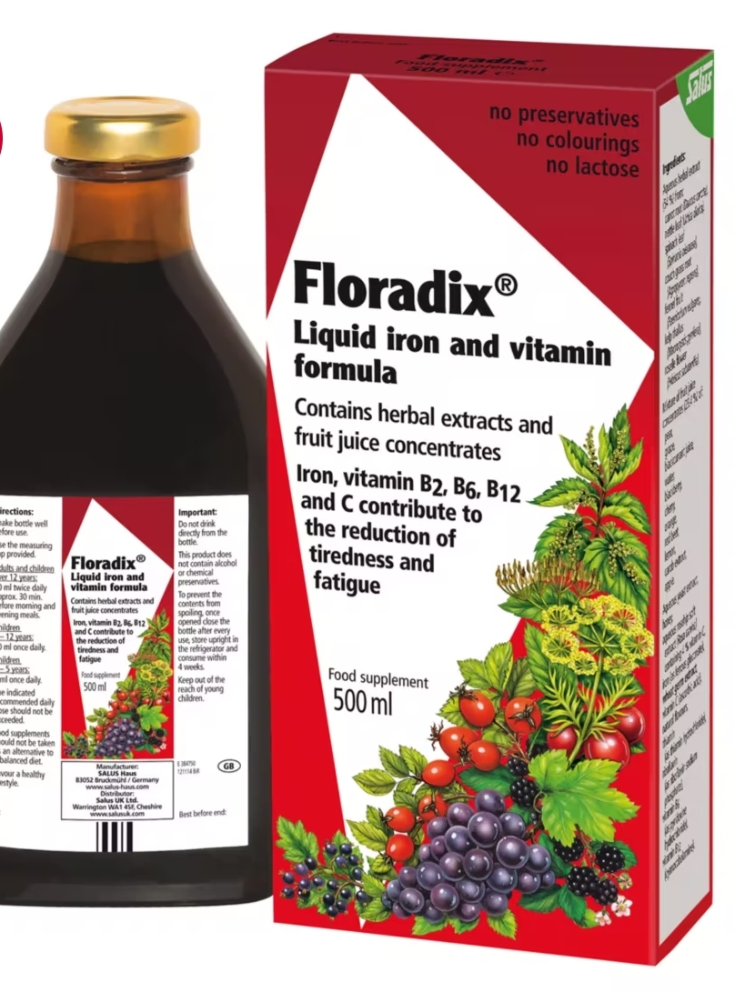 Floradix Formula Liquid Iron & Vitamins Formula 500ml