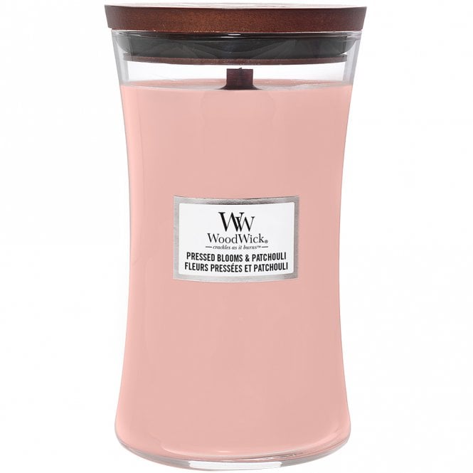 WoodWick Pressed Blooms & Patchouli Large Hourglass Jar