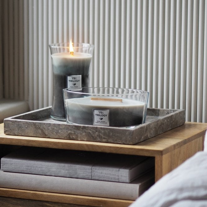 Woodwick Trilogy Warm Woods Medium Hourglass Jar Candle