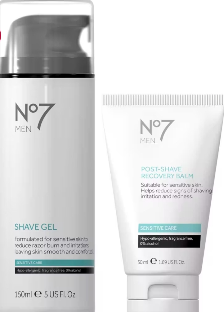 No7 Men Sensitive Shave Duo 2 Piece Set