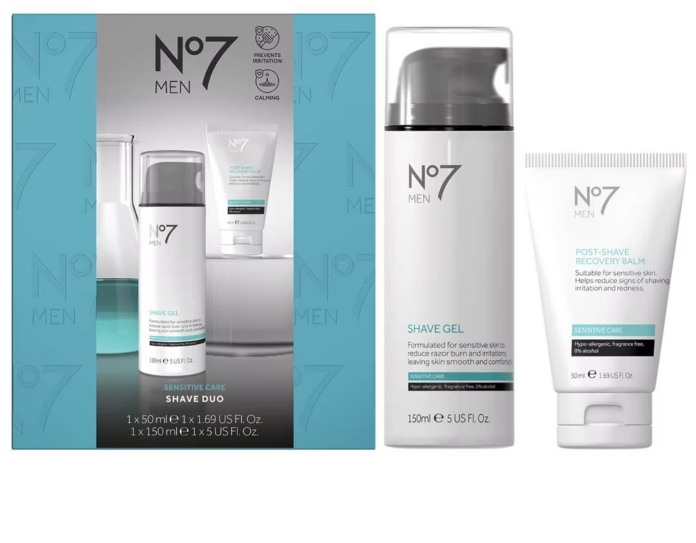 No7 Men Sensitive Shave Duo 2 Piece Set