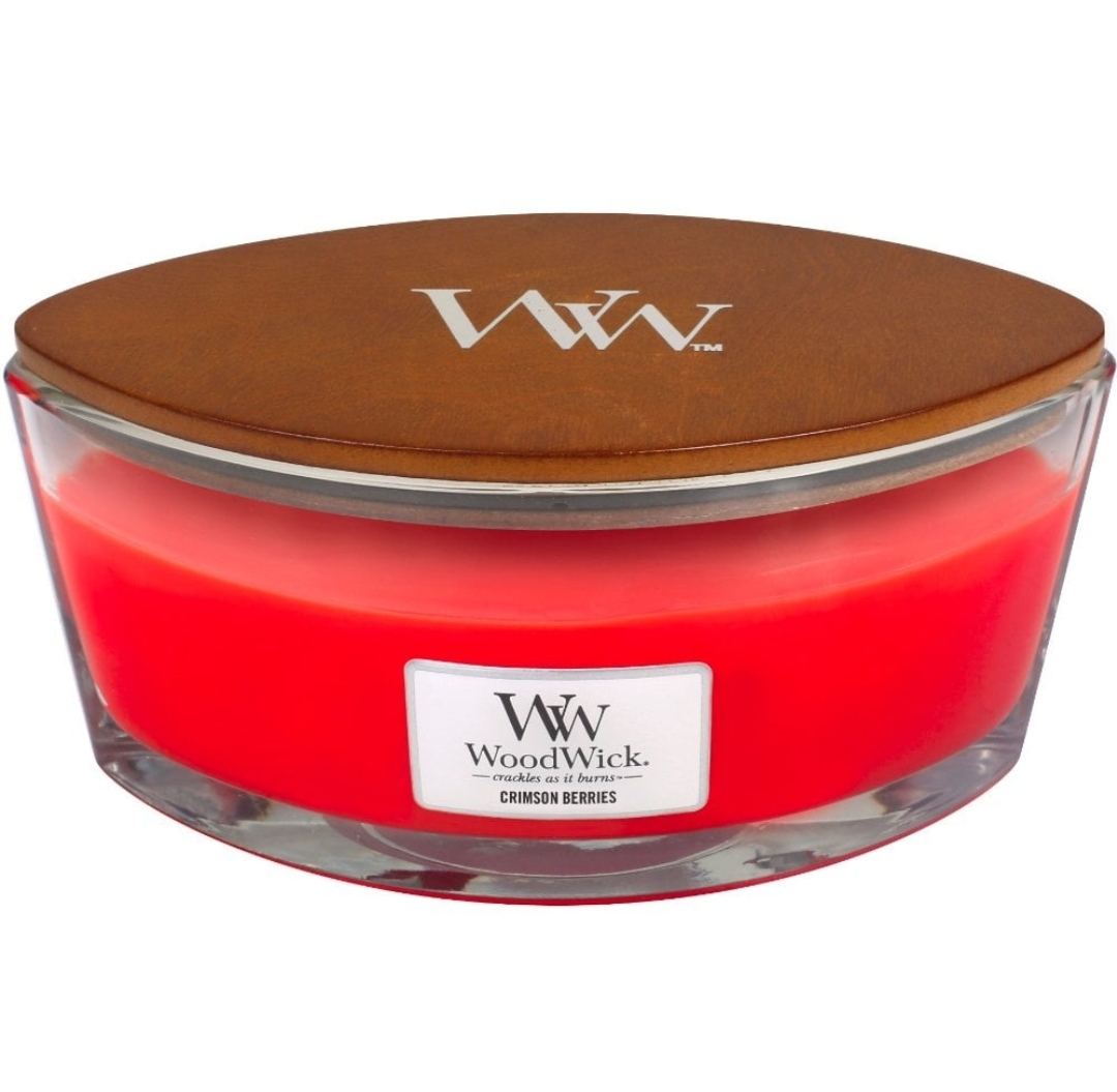 WoodWick Crimson Berries Ellipse Jar Candle 