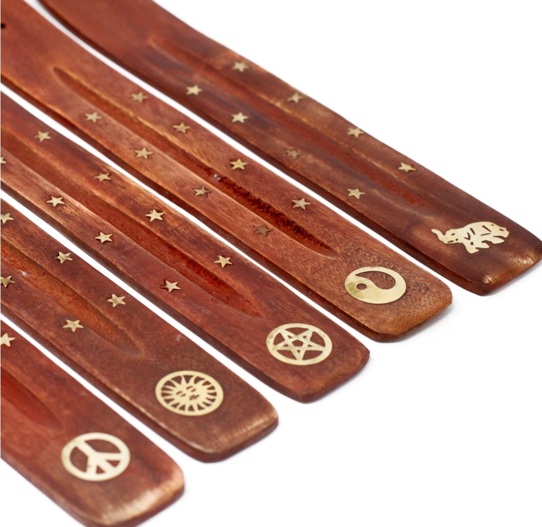  Brass Inlaid Ashcatcher - Mango Wood