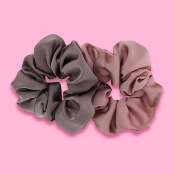 x2 Luxury Satin Silk Hair Scrunchies