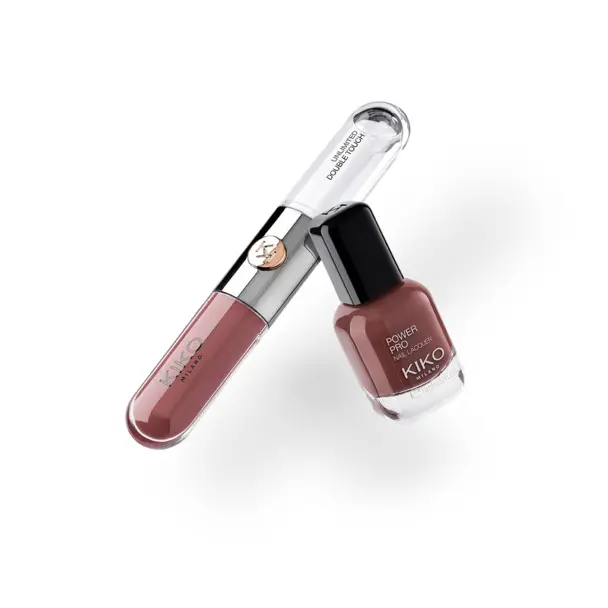 Holiday Première Forever Together Makeup Gift Set Hands and lips gift set: shiny liquid lipstick and nail polish ( 02 brown adagio) 