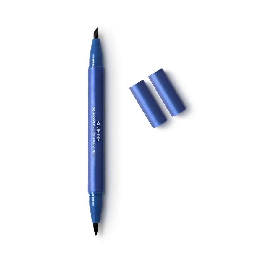 Kiko Milano Black Waterproof Eyeliner Duo Highly Pigmented Vegan, Blue Me Rang