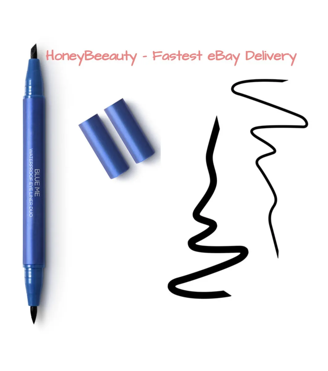 Kiko Milano Black Waterproof Eyeliner Duo Highly Pigmented Vegan, Blue Me Rang