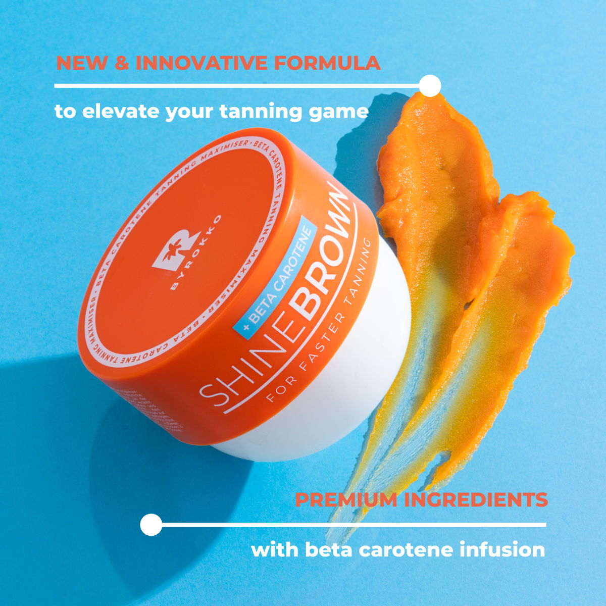 SHINE BROWN BETA CAROTENE TANNING MAXIMISER TAN-BOOSTING CREAM WITH BETA CAROTENE FOR DEEPER AND DARKER TAN.