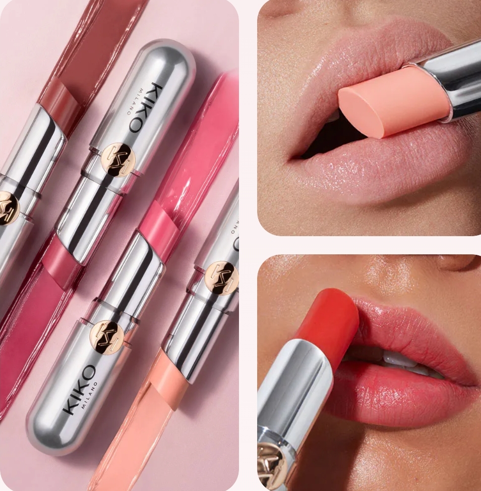 Coloured, moisturizing lip balm with a pleasant fruity 02 vanilla,04 tutti frutty,08 almond, 06 Blackberry aroma