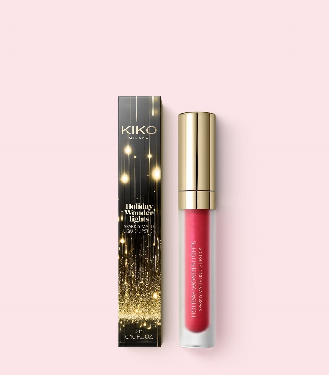 Liquid lipstick with a matte-to-shimmering finish