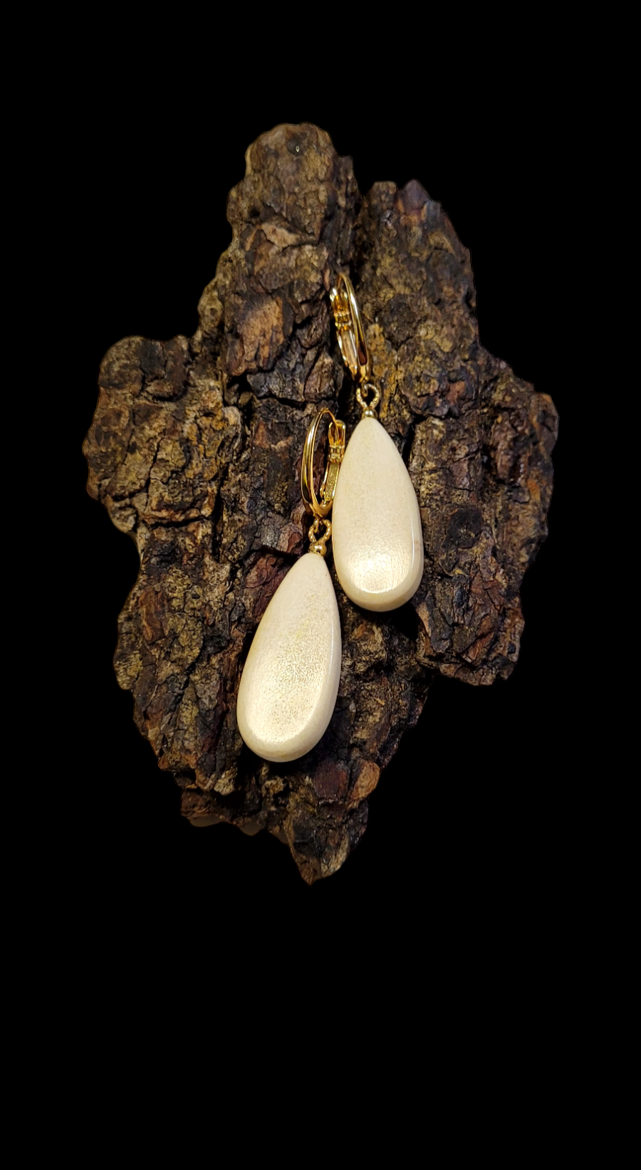 Auskarai iš briedžio rago / Moose antler earrings