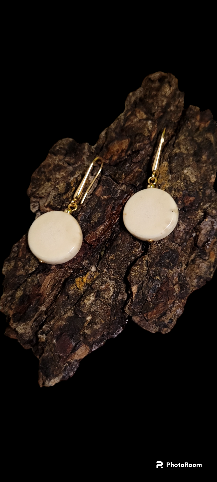 Auskarai iš briedžio rago / Moose antler earrings