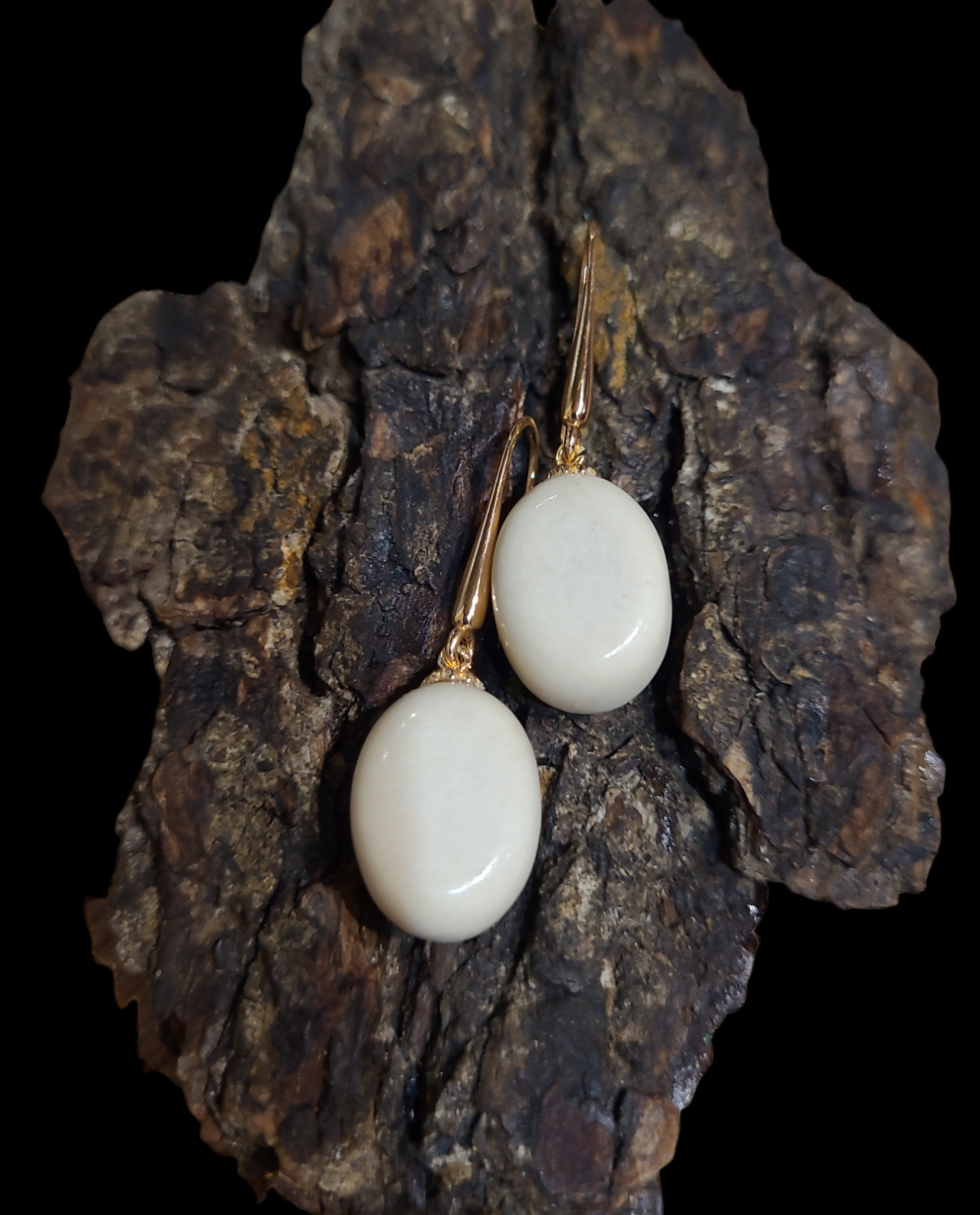 Auskarai iš briedžio rago/ Moose antler earrings