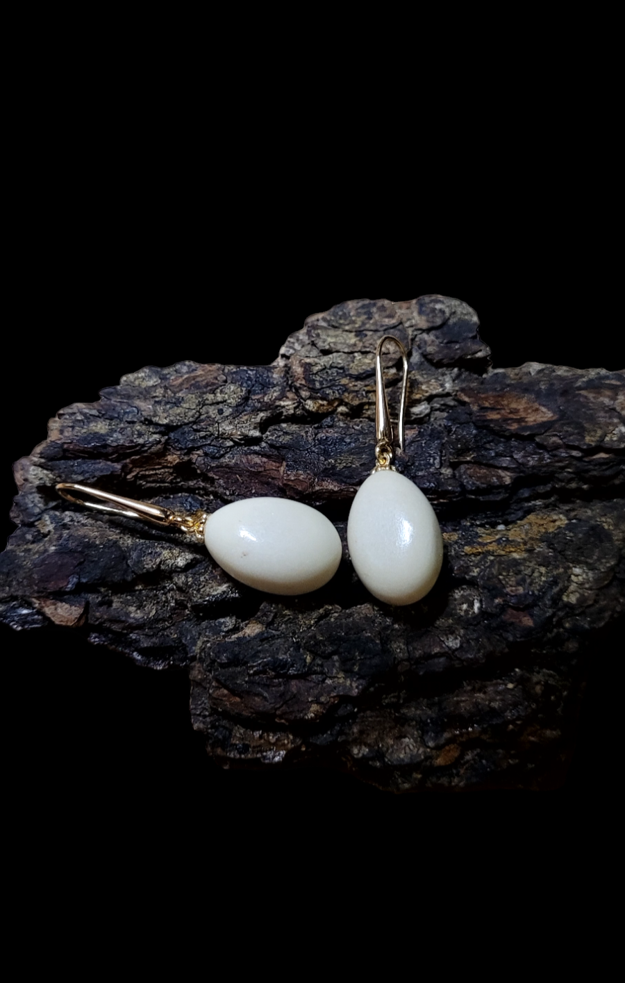 Auskarai iš briedžio rago/ Moose antler earrings