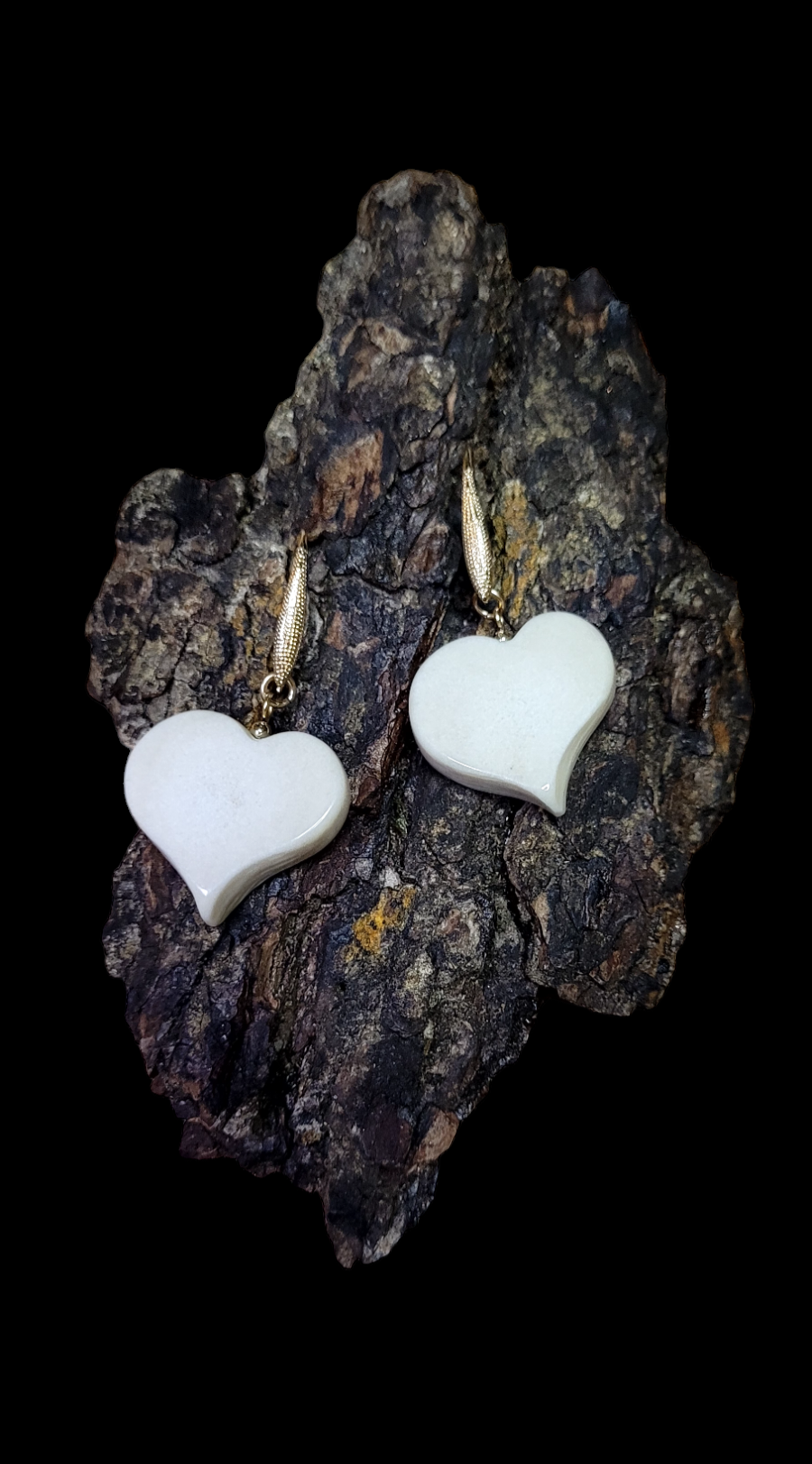Auskarai iš briedžio rago / Moose antler earrings