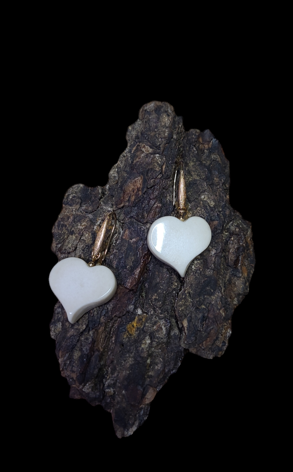 Auskarai iš briedžio rago / Moose antler earrings