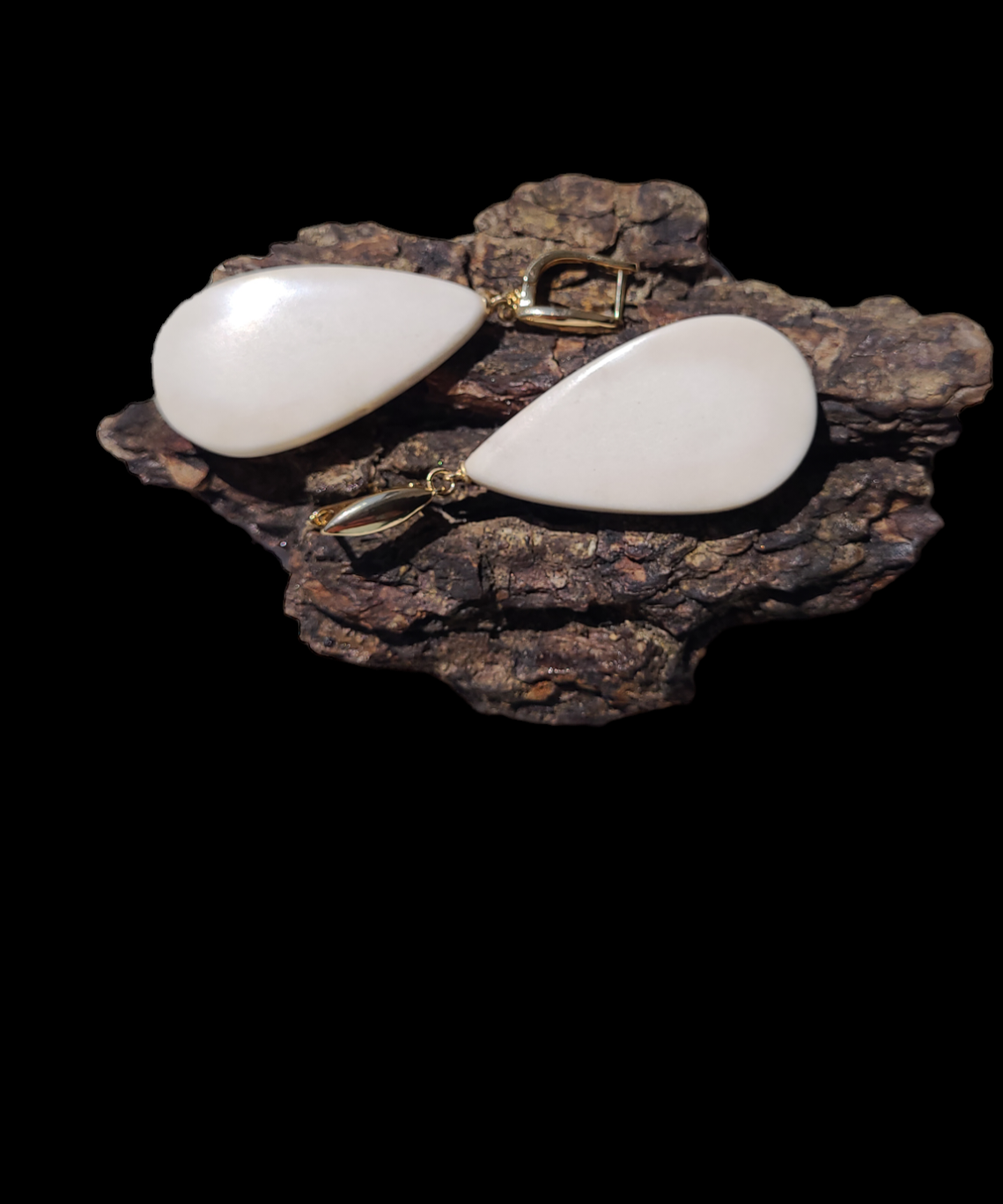 Auskarai iš briedžio rago / Moose antler earrings