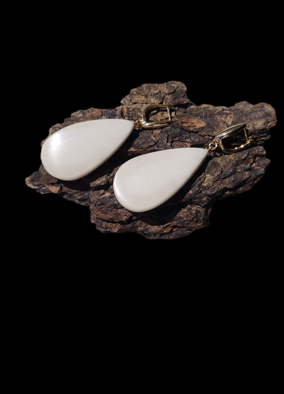 Auskarai iš briedžio rago / Moose antler earrings