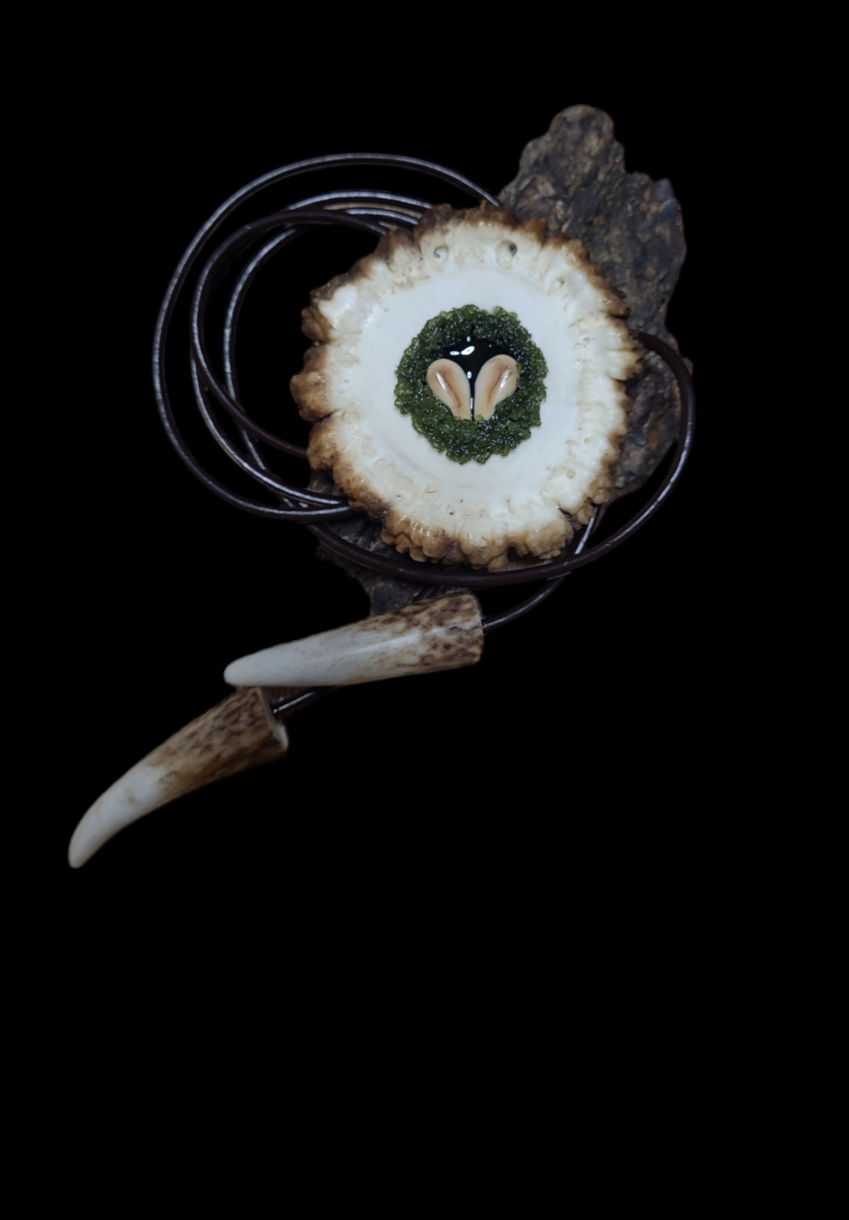 Kaklajuostė iš tauriojo elnio rago / Red deer antler necktie