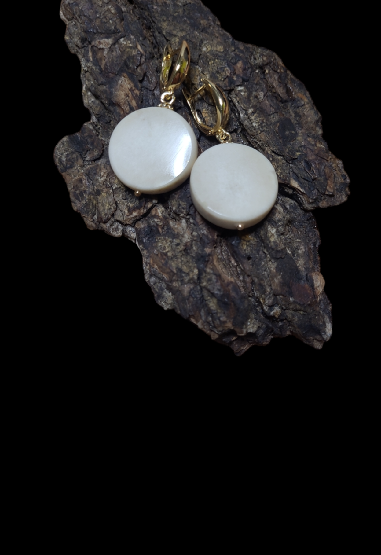 Auskarai iš briedžio rago / Moose antler earrings