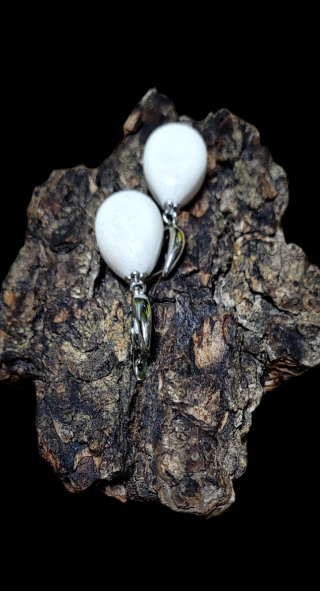 Auskarai iš briedžio rago / Moose antler earrings