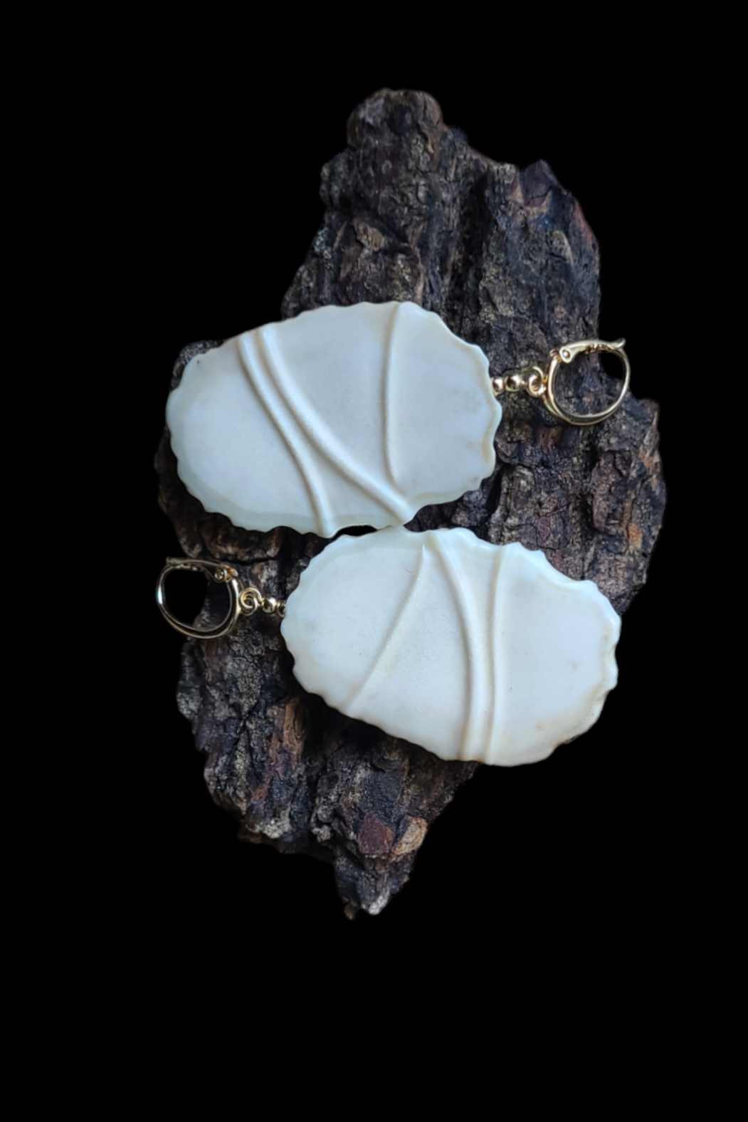 Auskarai iš briedžio rago / Moose antler earrings