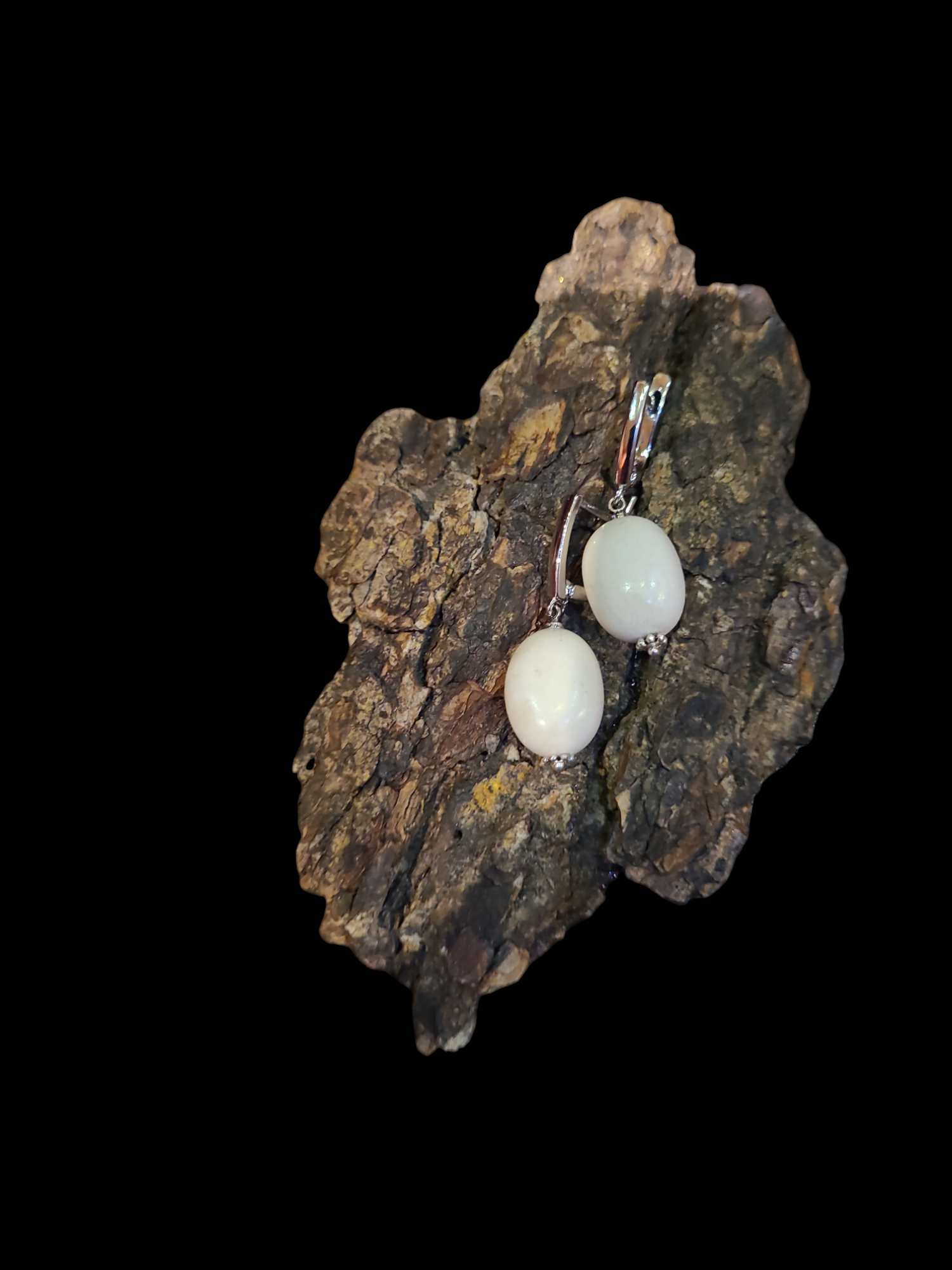 Auskarai iš briedžio rago / Moose antler earrings