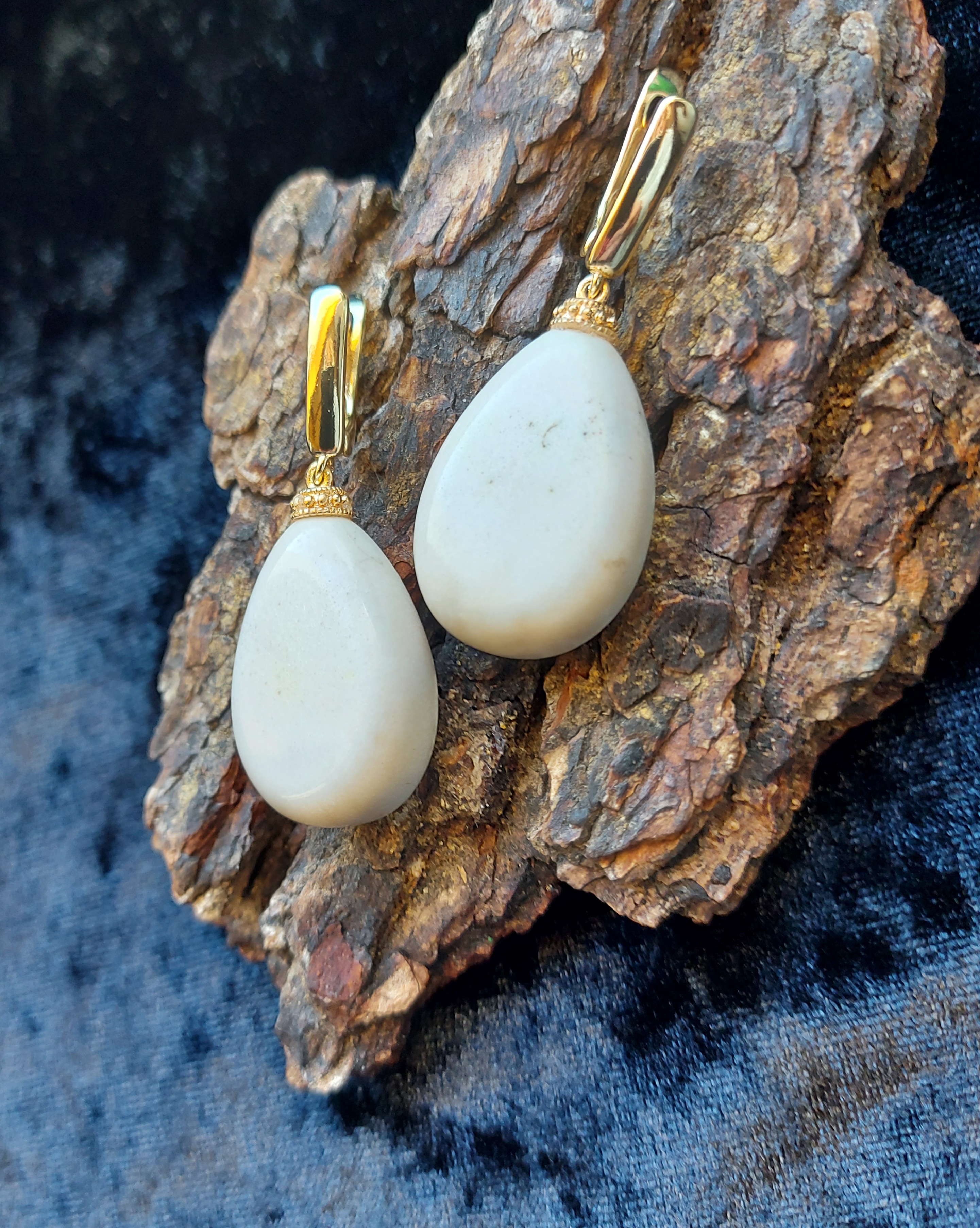 Auskarai iš briedžio rago / Moose antler earrings