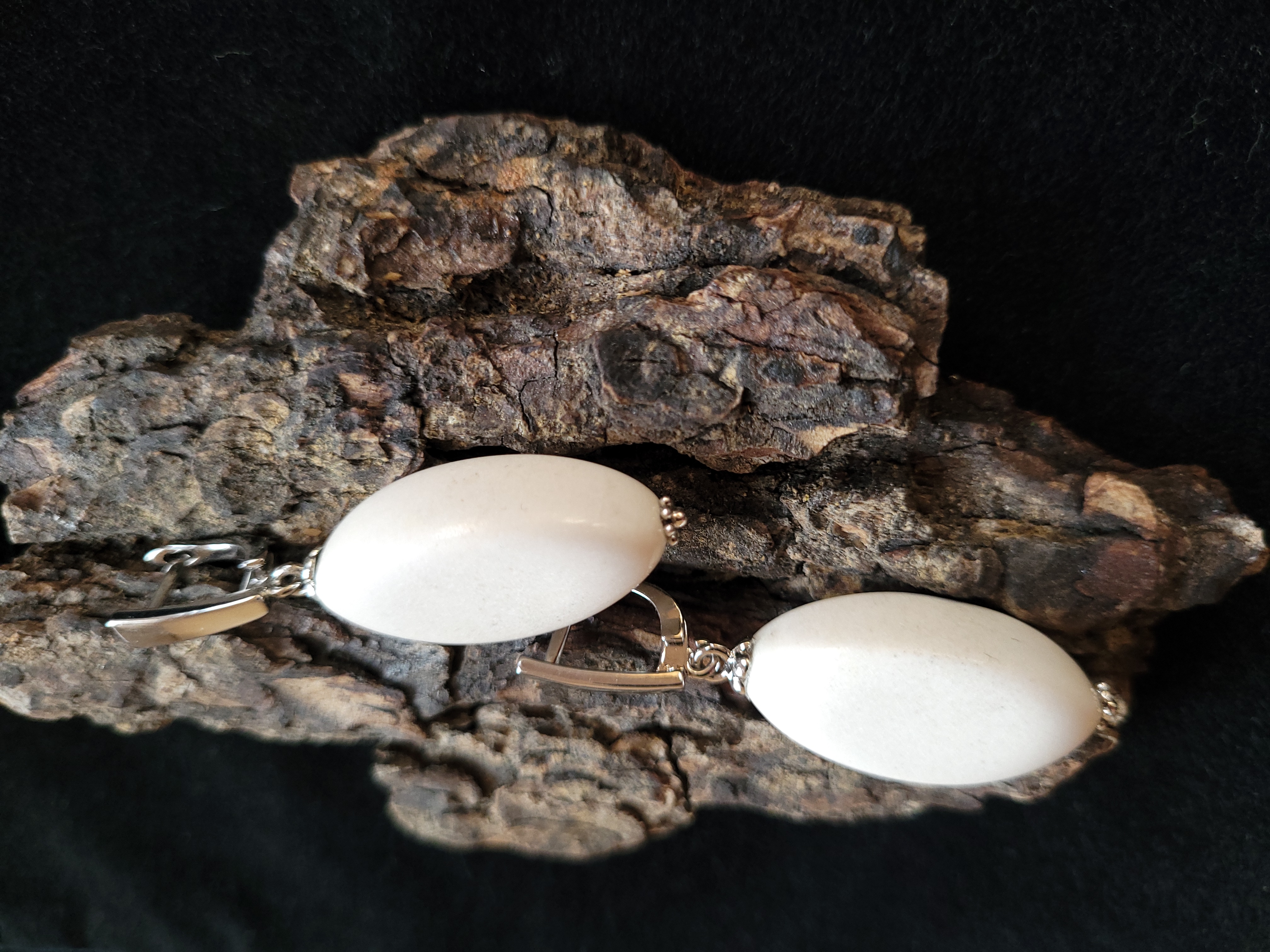 Auskarai iš briedžio rago / Moose antler earrings