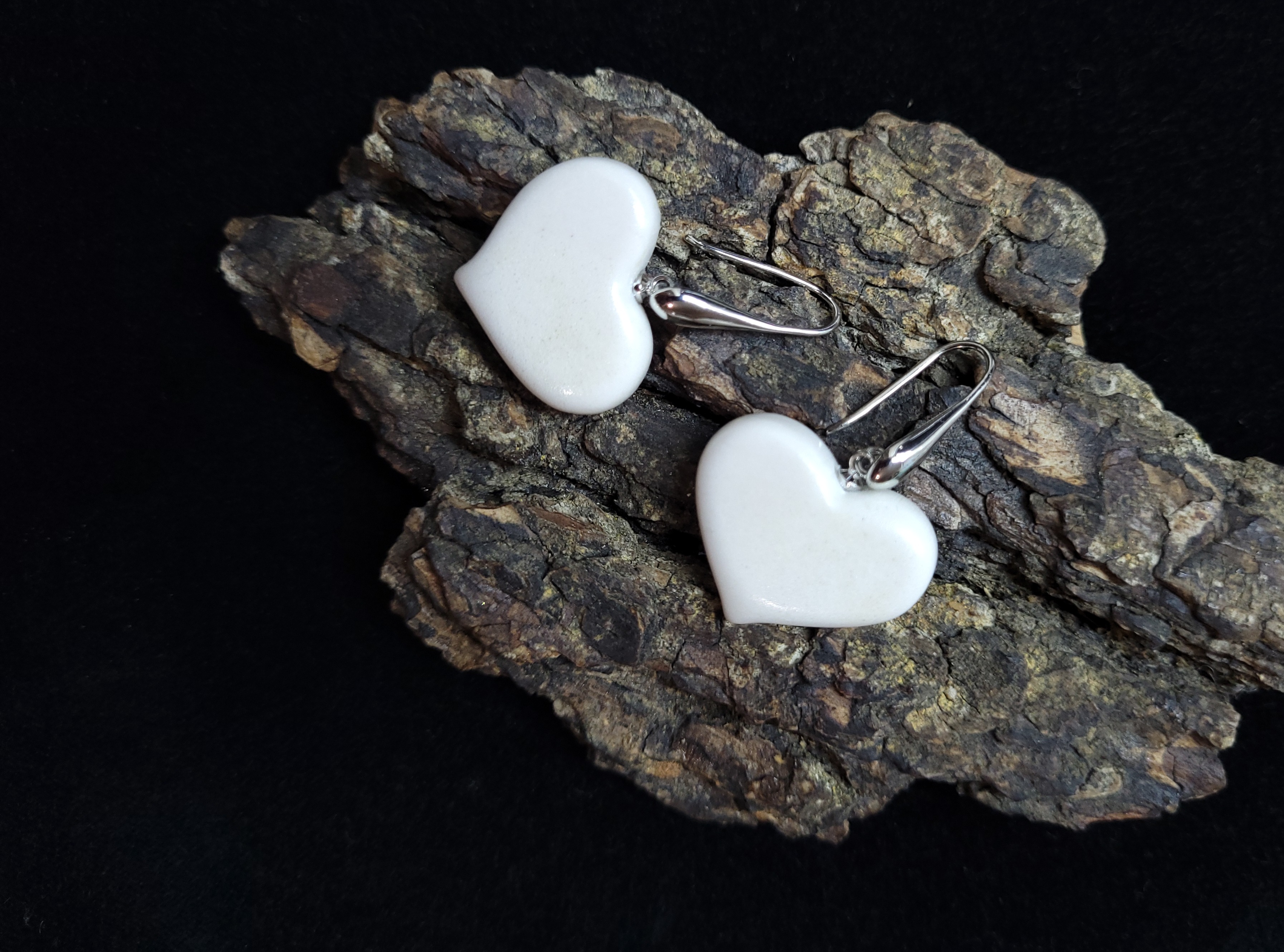 Auskarai iš briedžio rago / Moose antler earrings