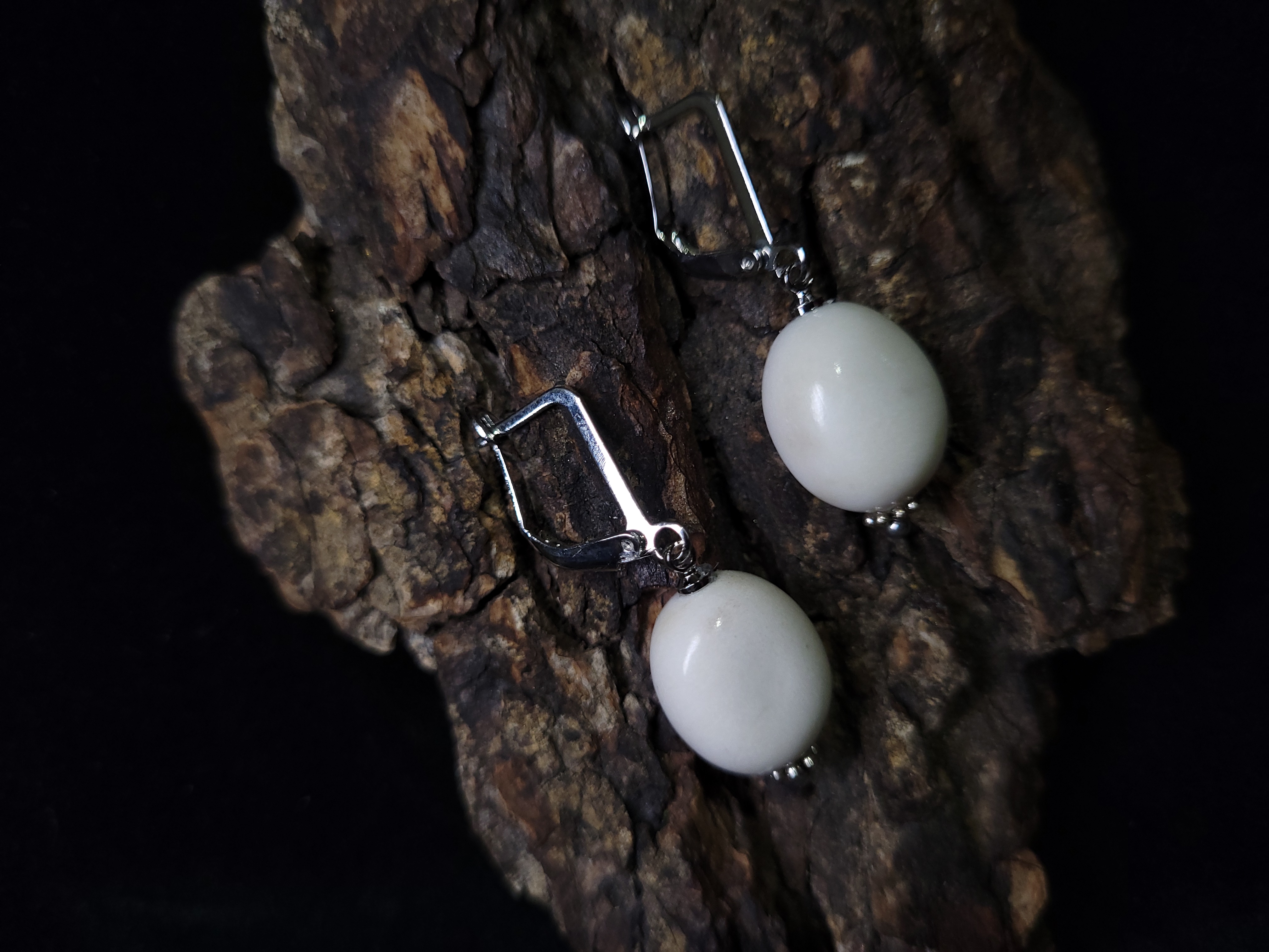 Auskarai iš briedžio rago / Moose antler earrings