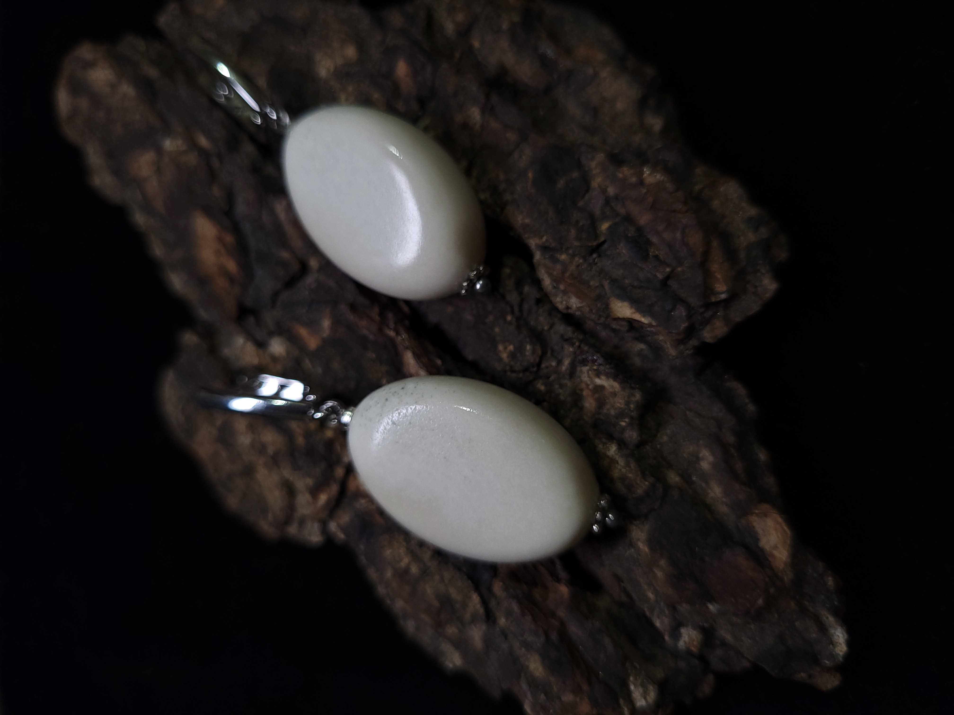 Auskarai iš briedžio rago / Moose antler earrings
