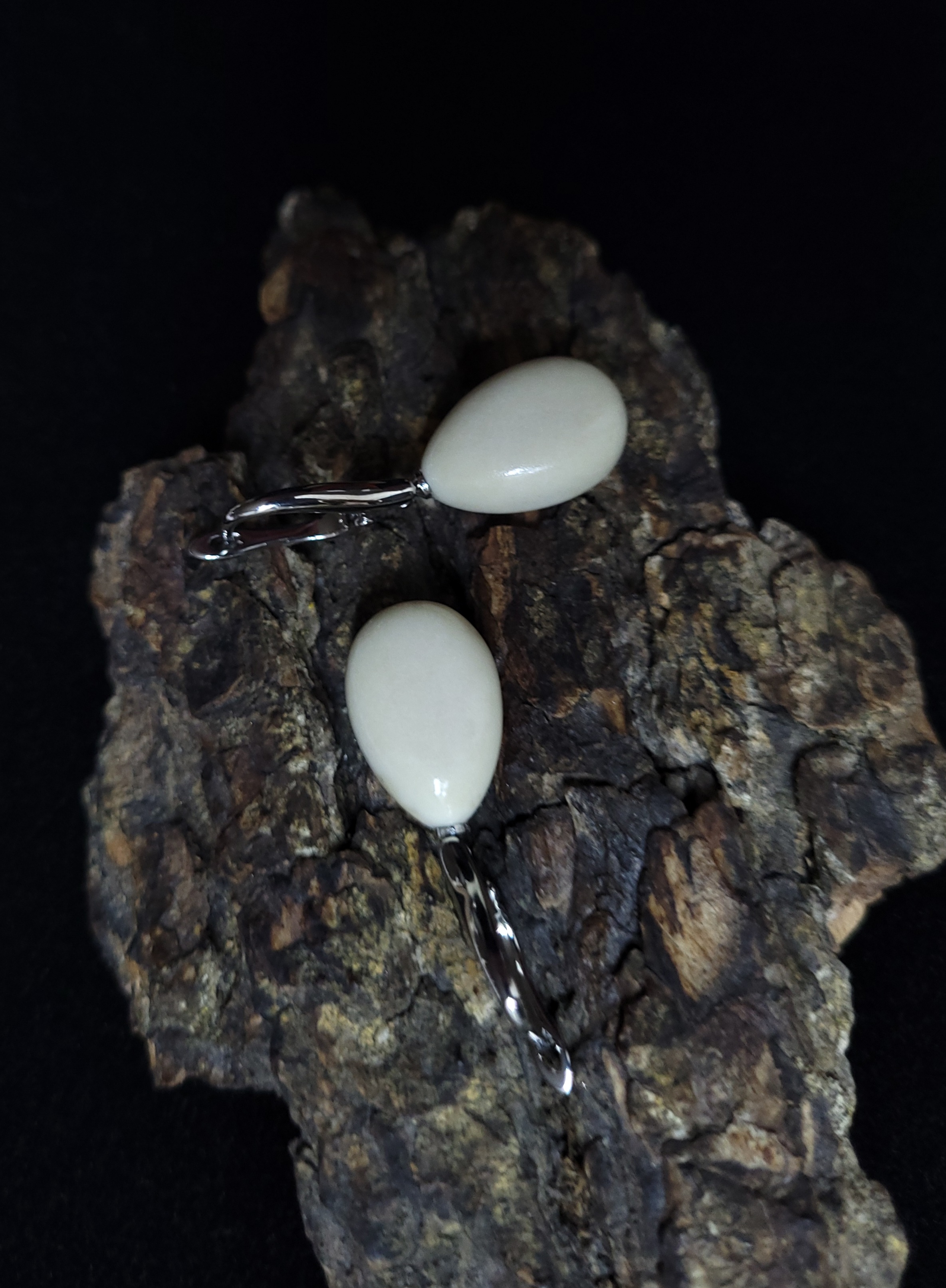 Auskarai iš briedžio rago / Moose antler earrings