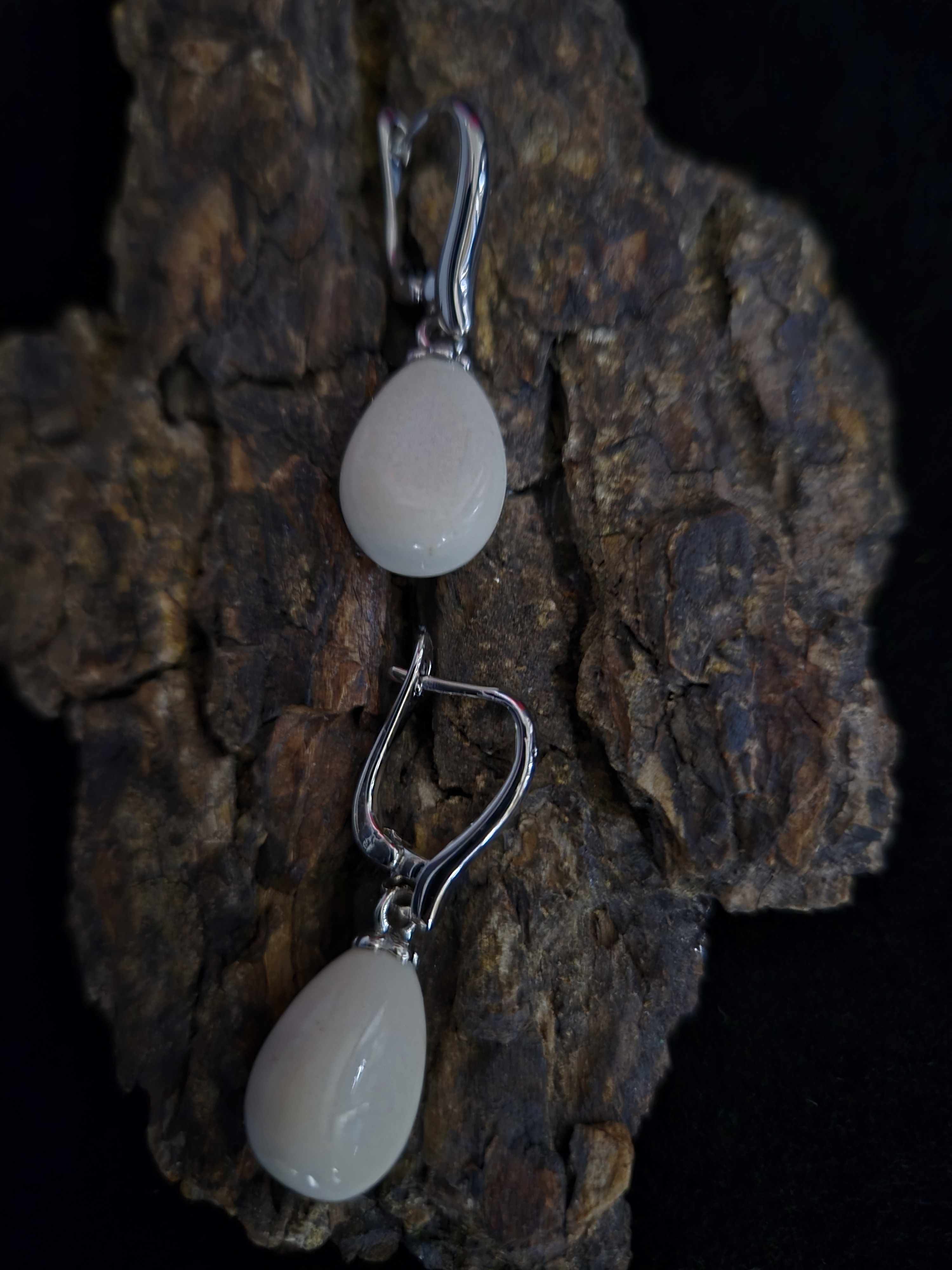 Auskarai iš briedžio rago / Moose antler earrings