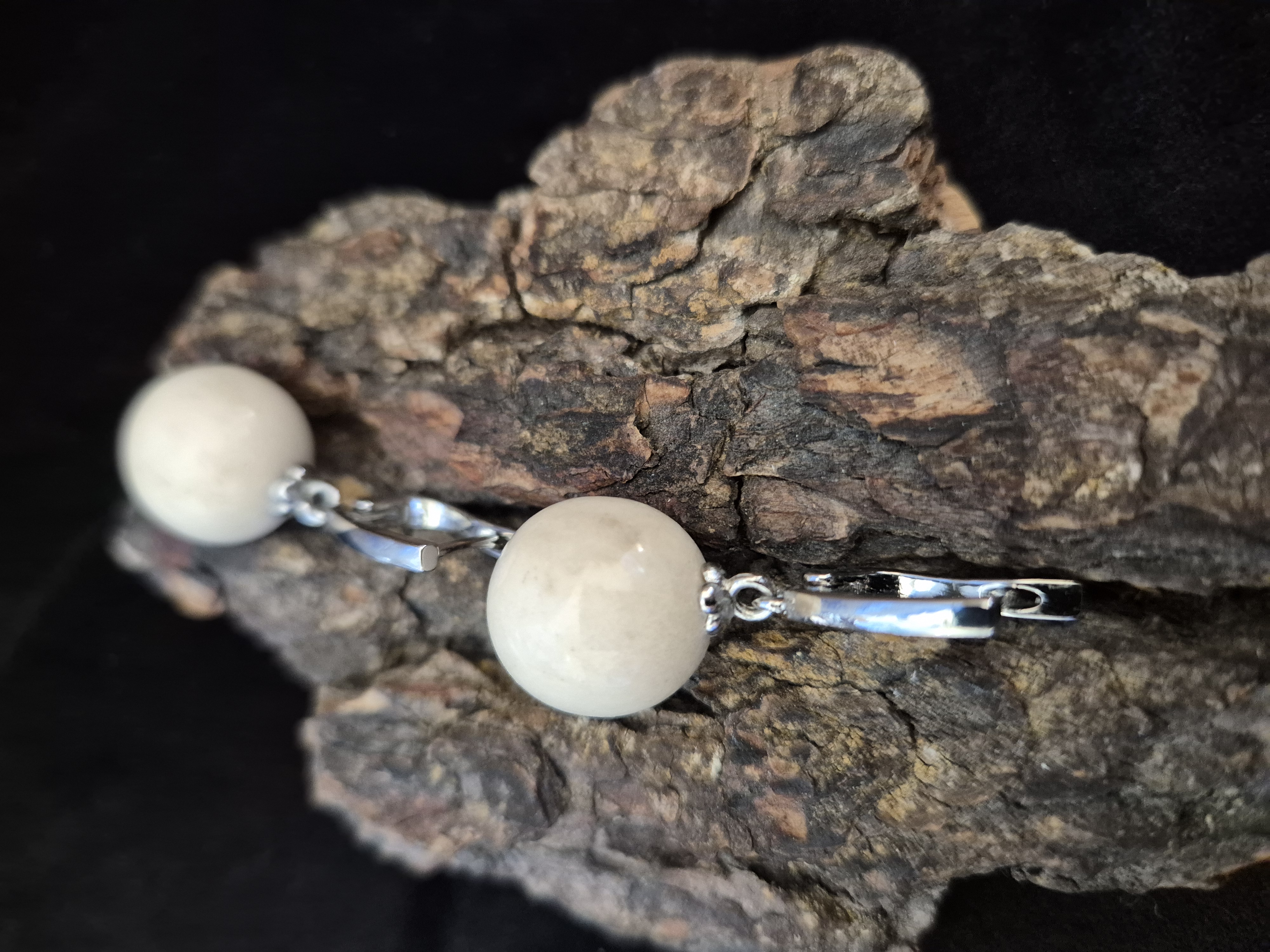 Auskarai iš briedžio rago / Moose antler earrings