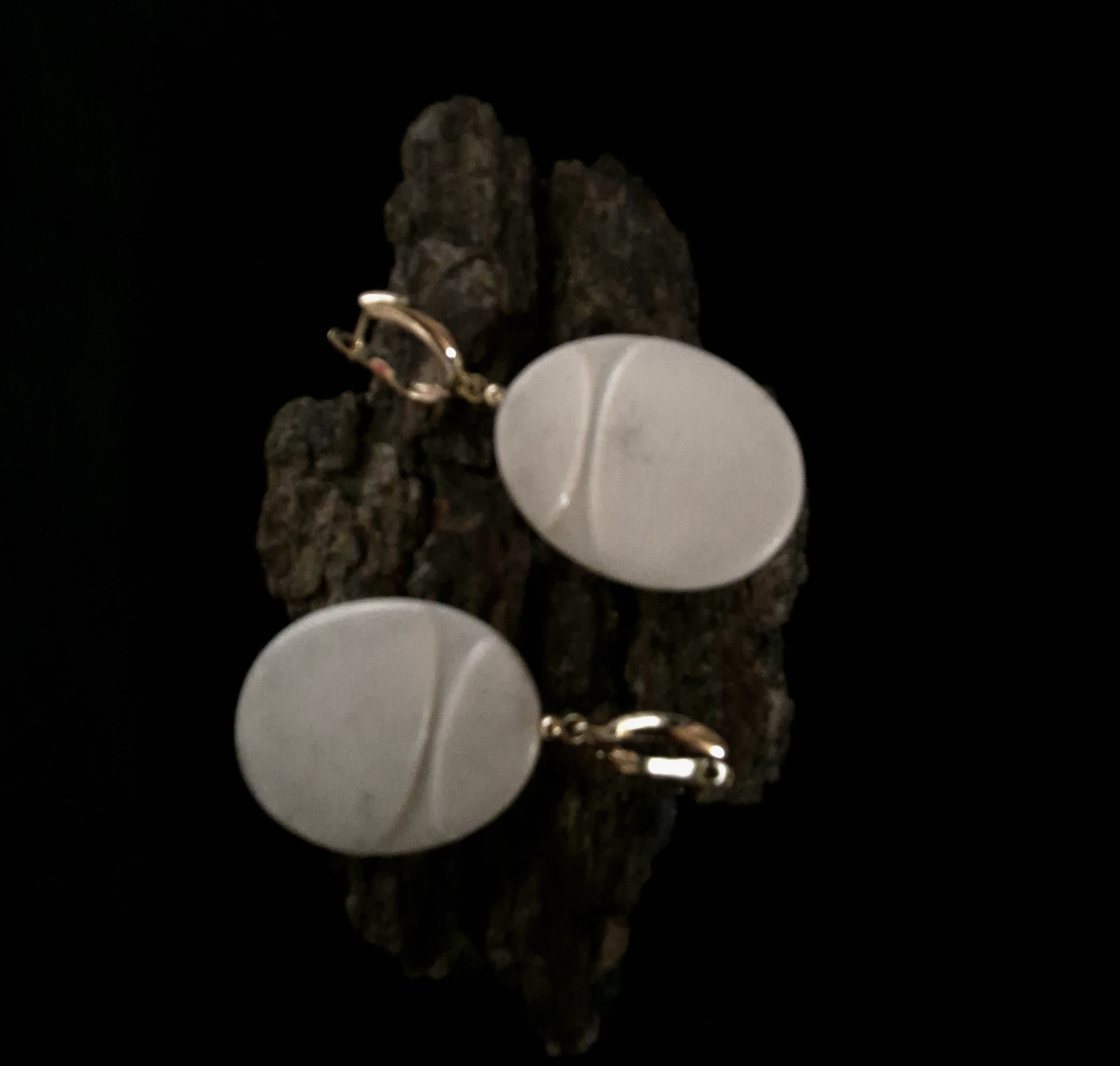 Auskarai iš briedžio rago /  Moose antler earrings