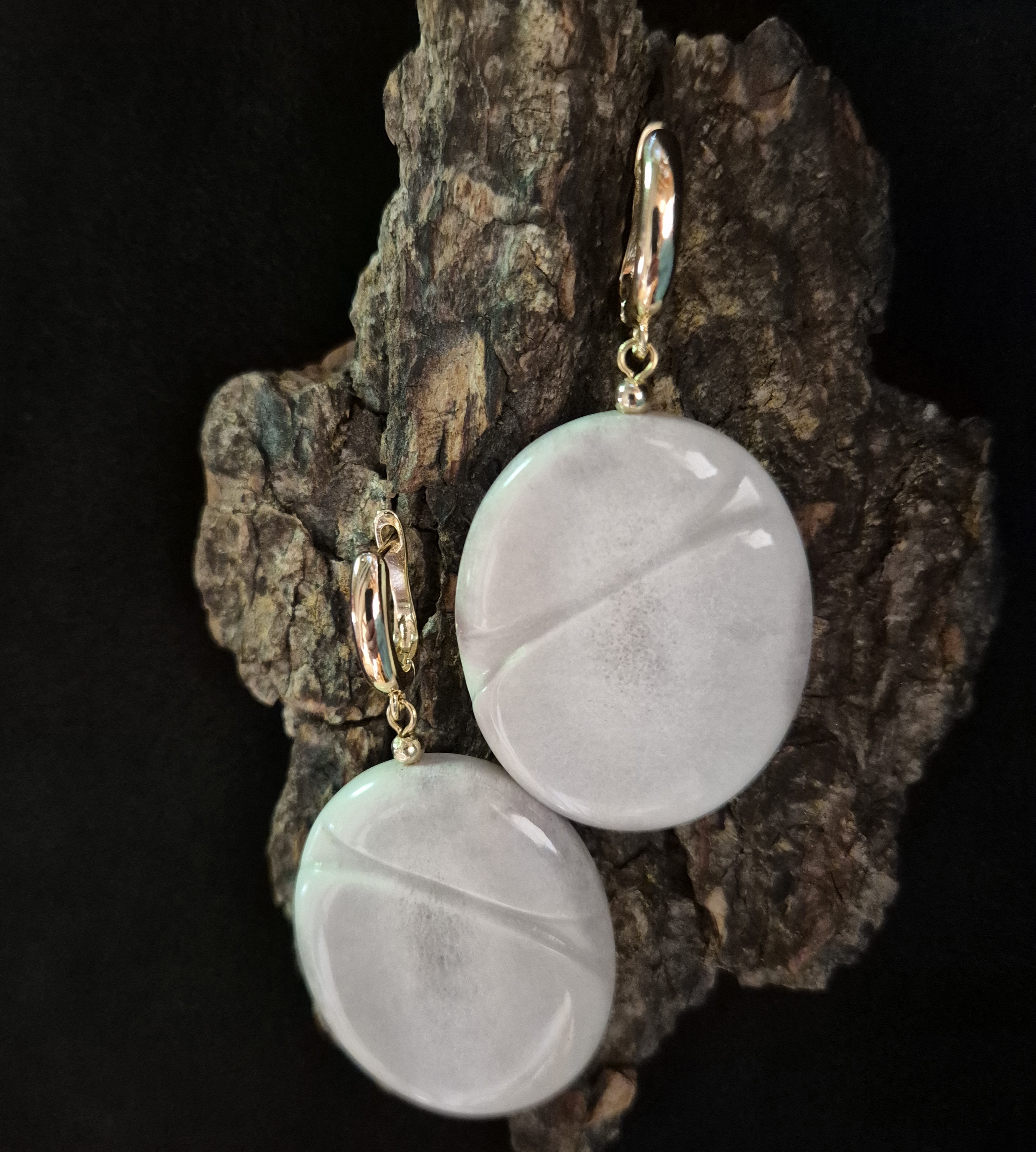 Auskarai iš briedžio rago / Moose antler earrings