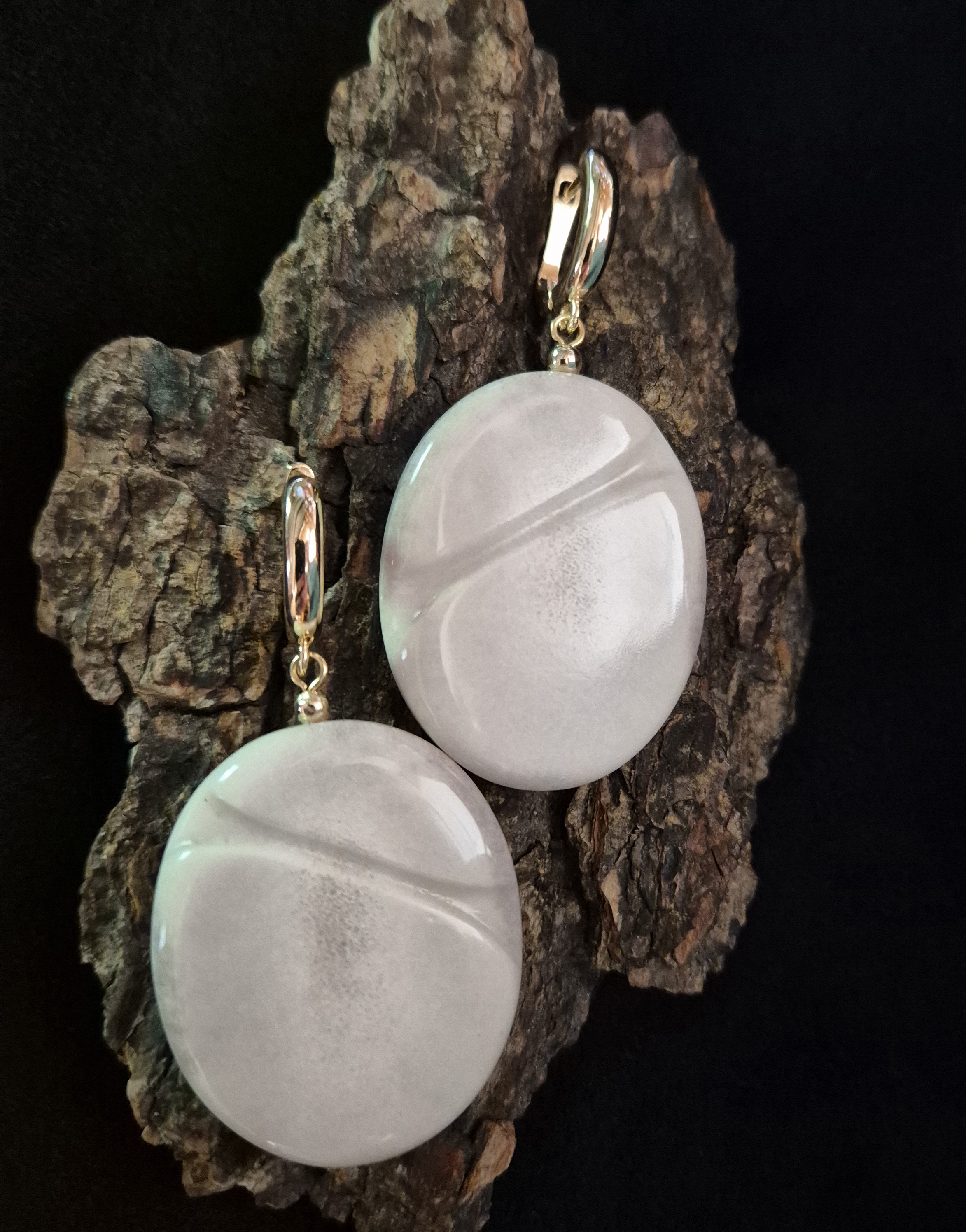 Auskarai iš briedžio rago / Moose antler earrings