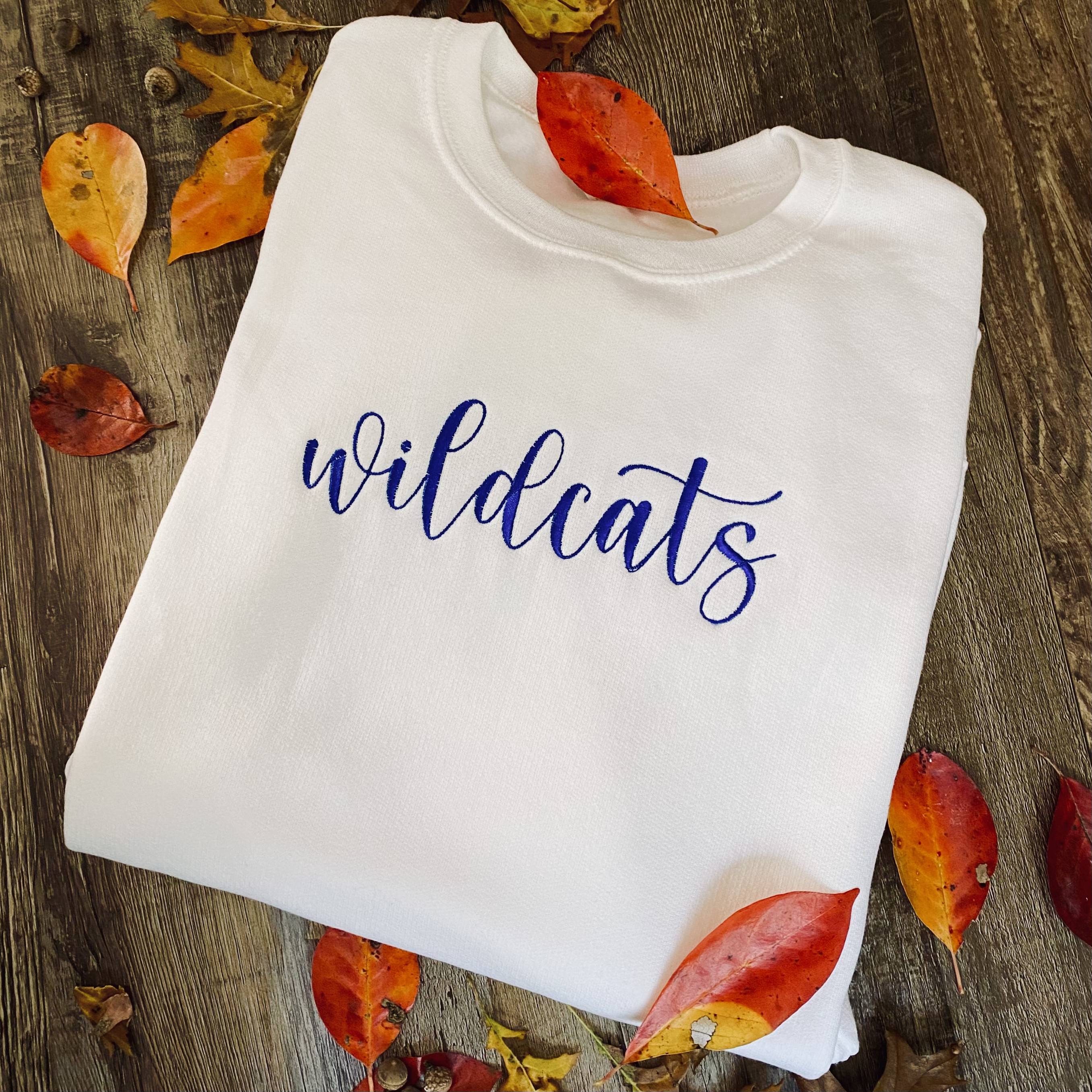 Wildcats 1-color Script on White