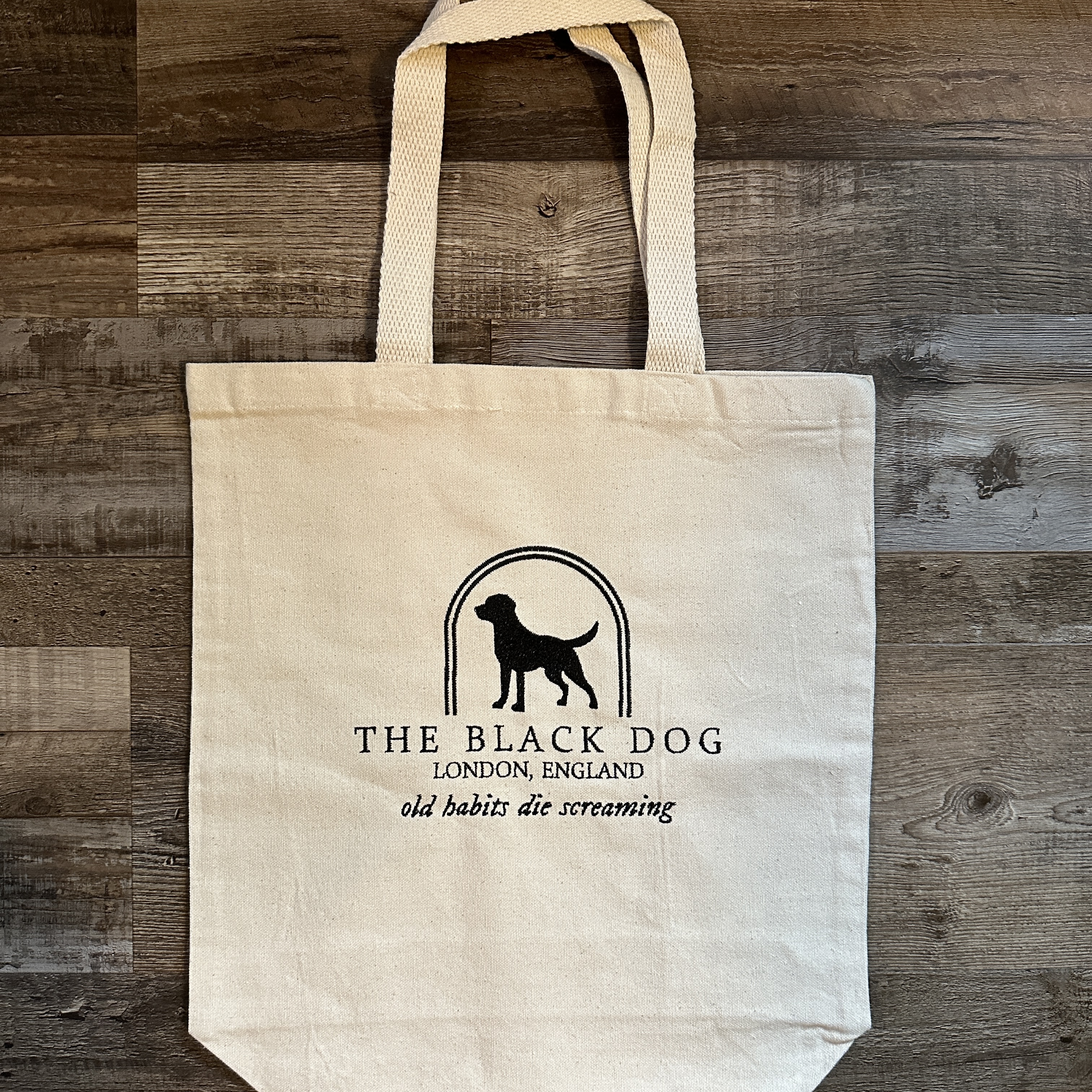Black Dog Tote Bag