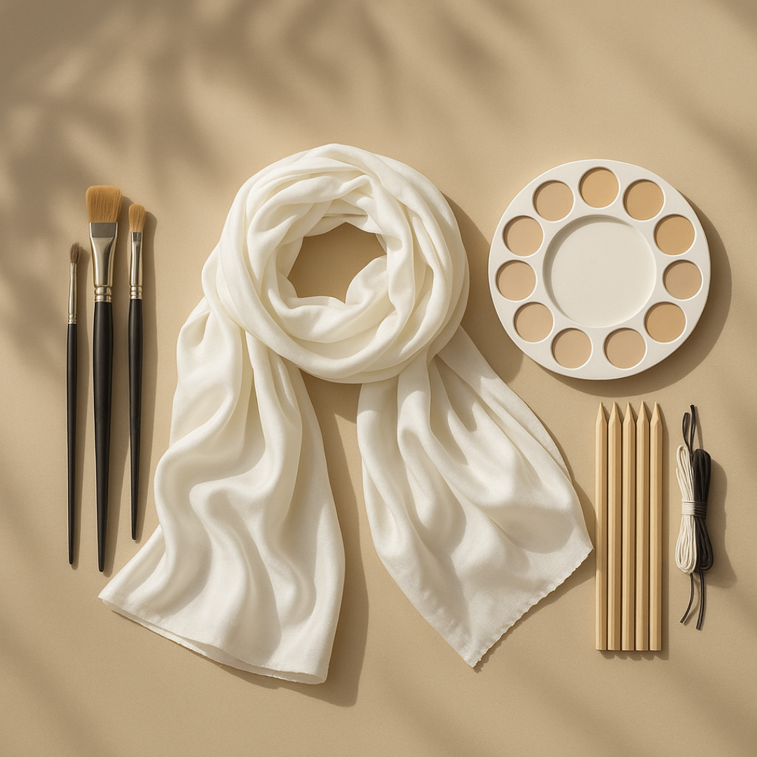 Kūrybinis rinkinys „Šilko magija su šibori technika“