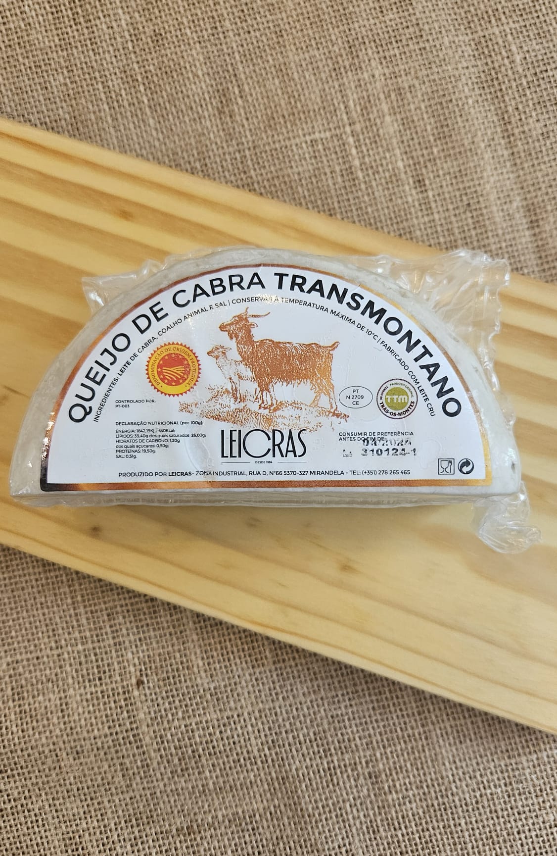 Fromage de Chèvre Transmontano DOP Leicras 300g