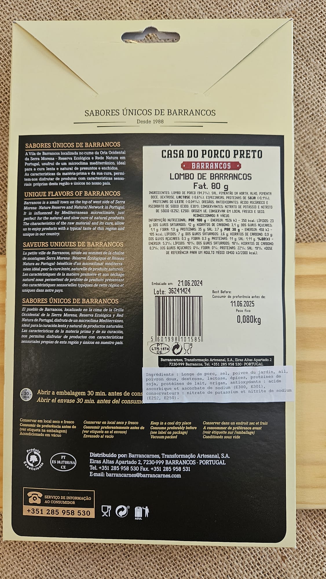 Lombo de Barrancos 80g
