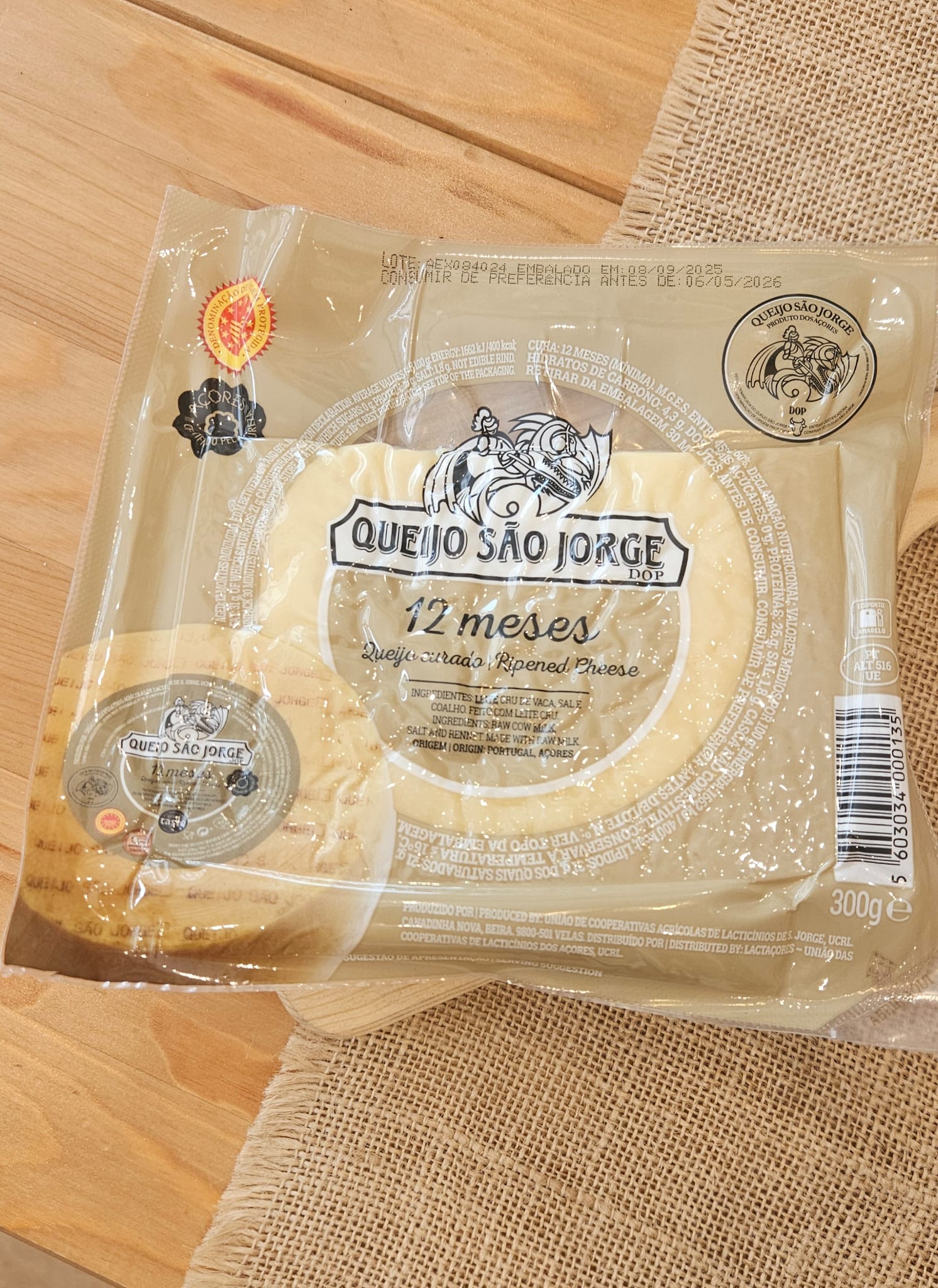 Fromage Queijo São Jorge DOP 12 mois 300g