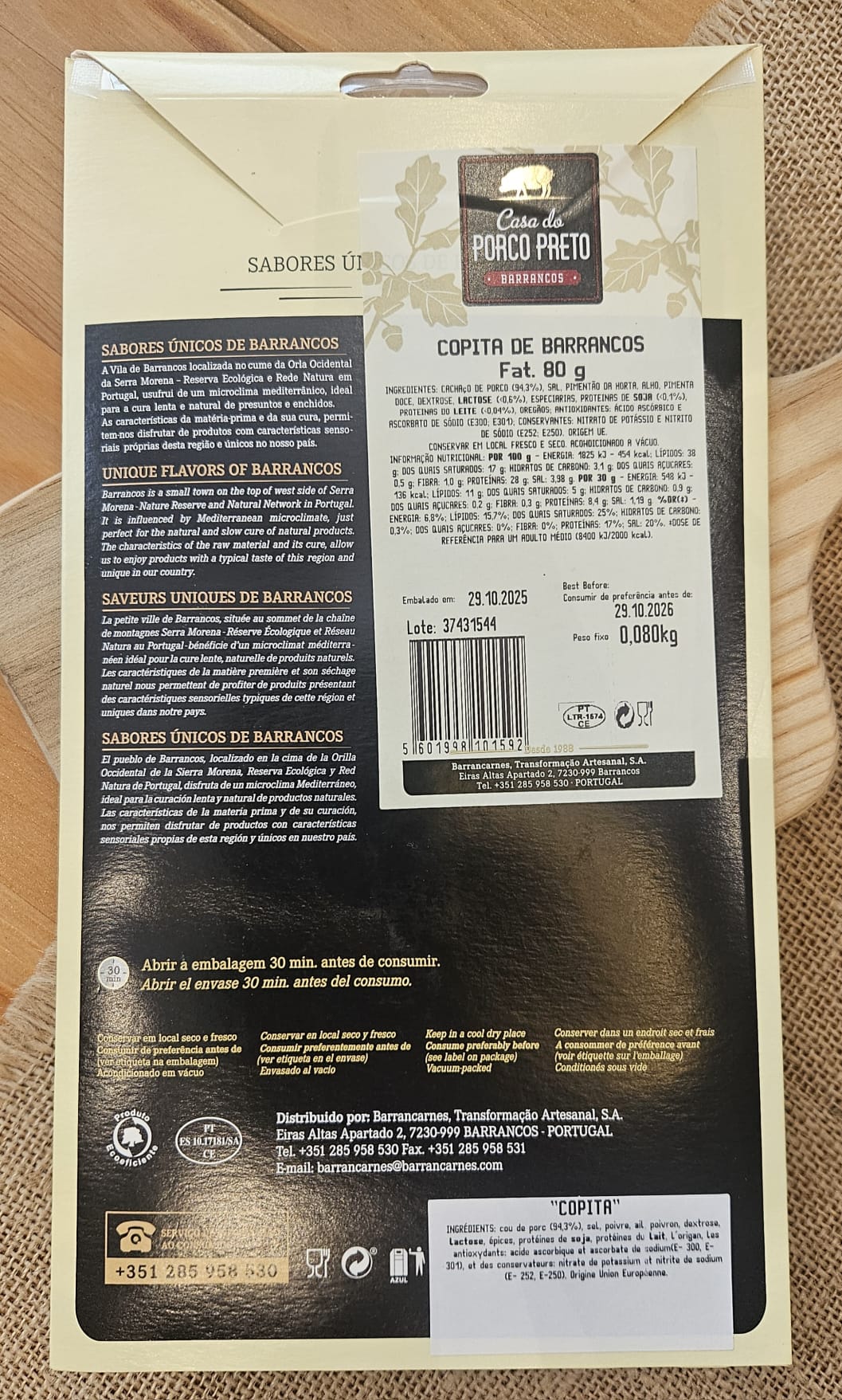 "Copita" Porco Preto 80g