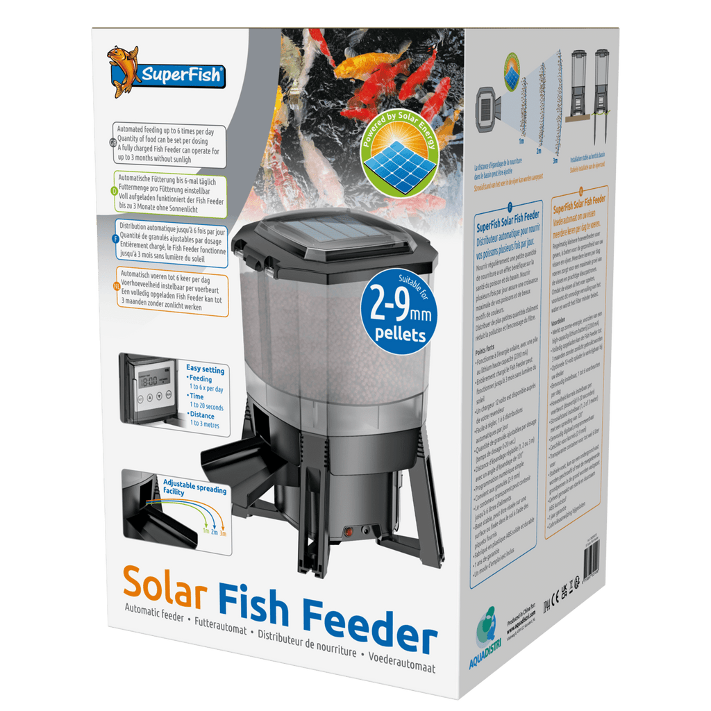 Solar fish feeder